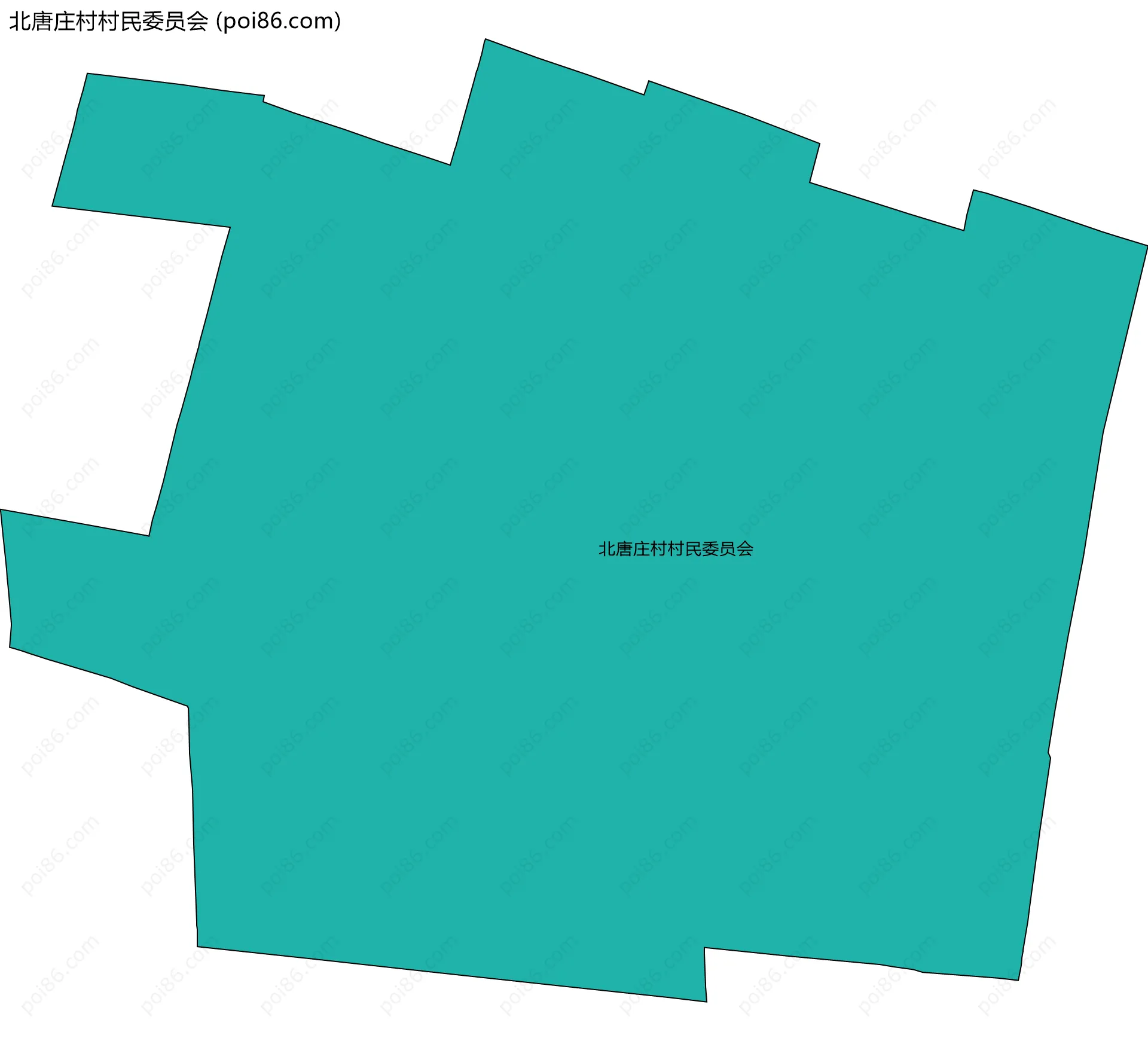 北唐庄村村民委员会边界地图