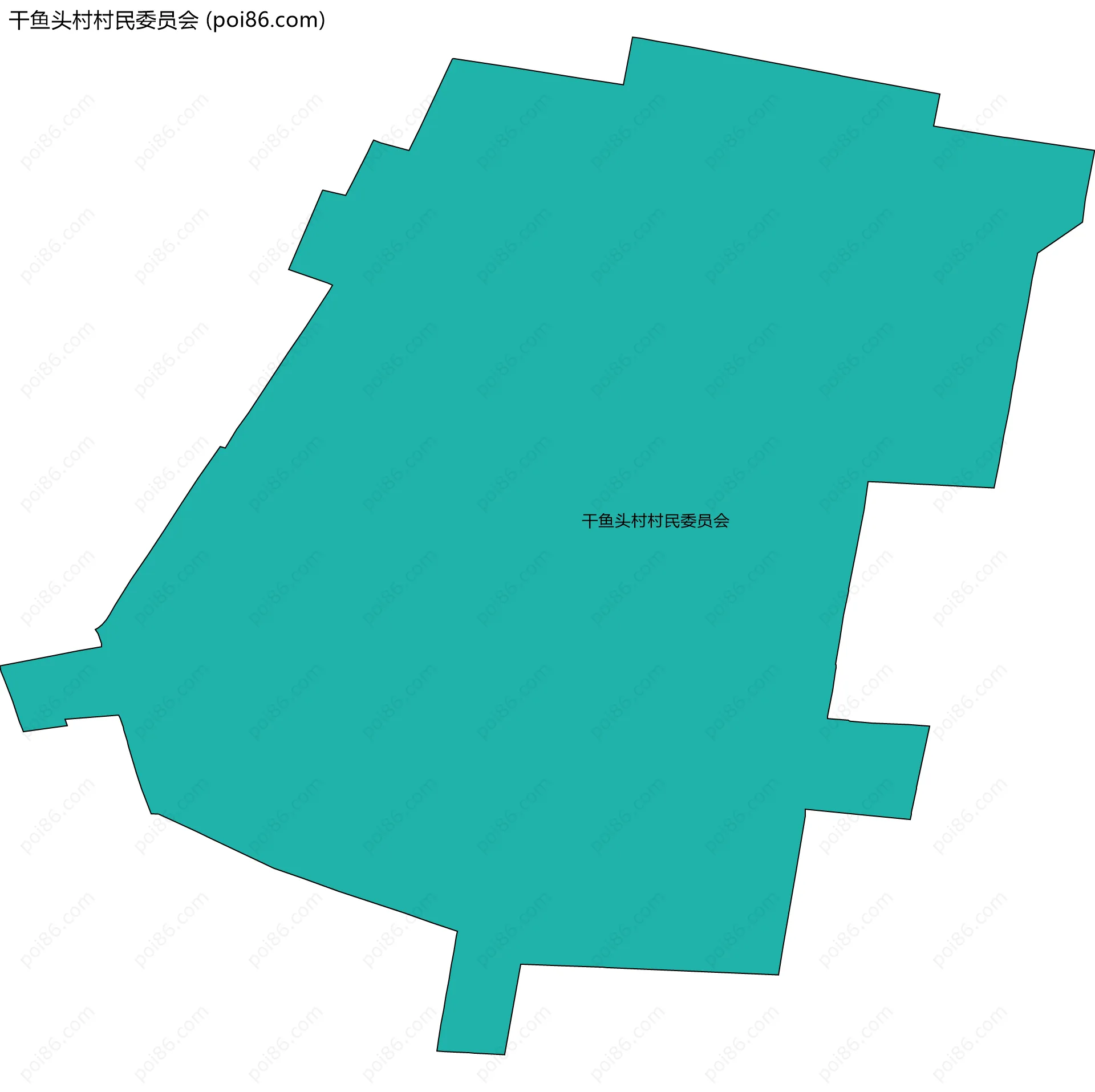 干鱼头村村民委员会边界地图