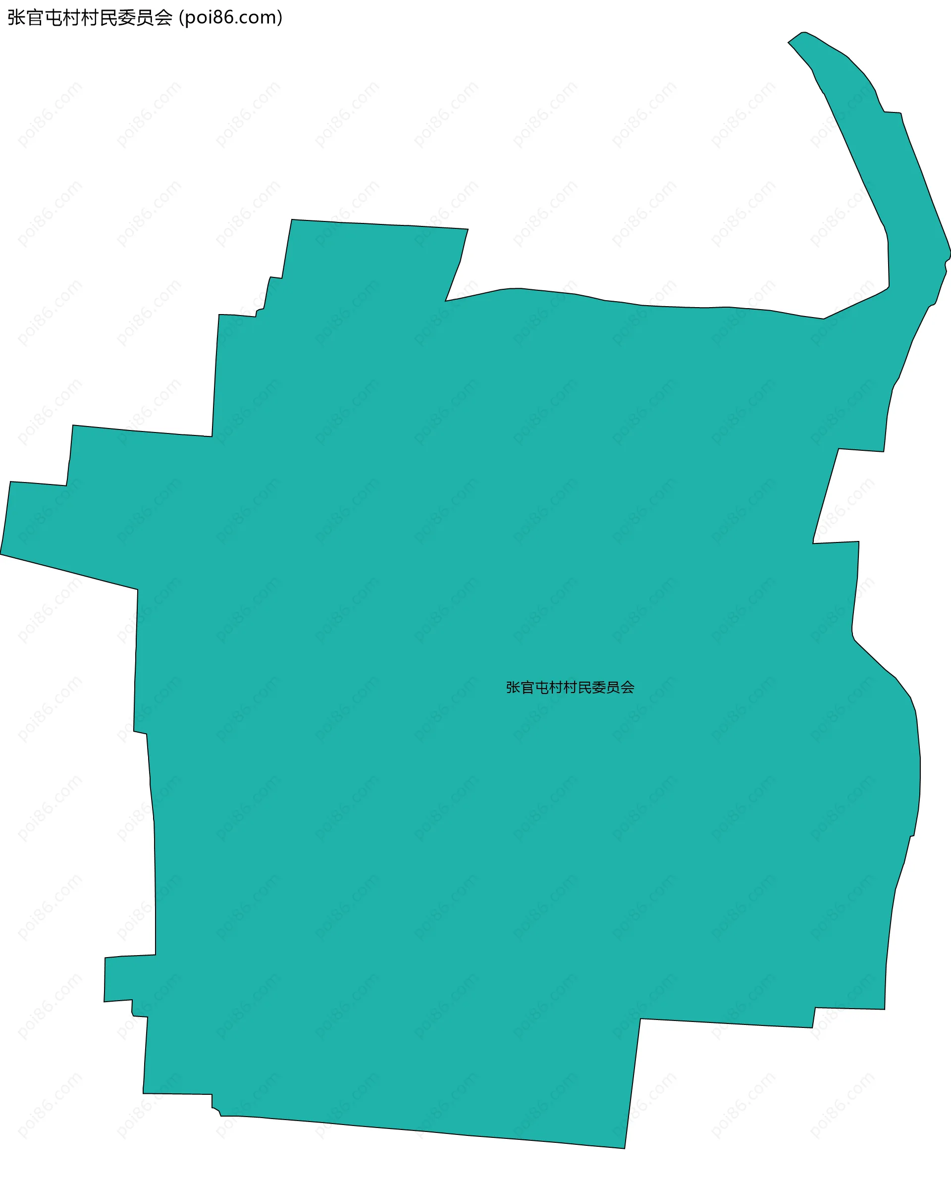 张官屯村村民委员会边界地图
