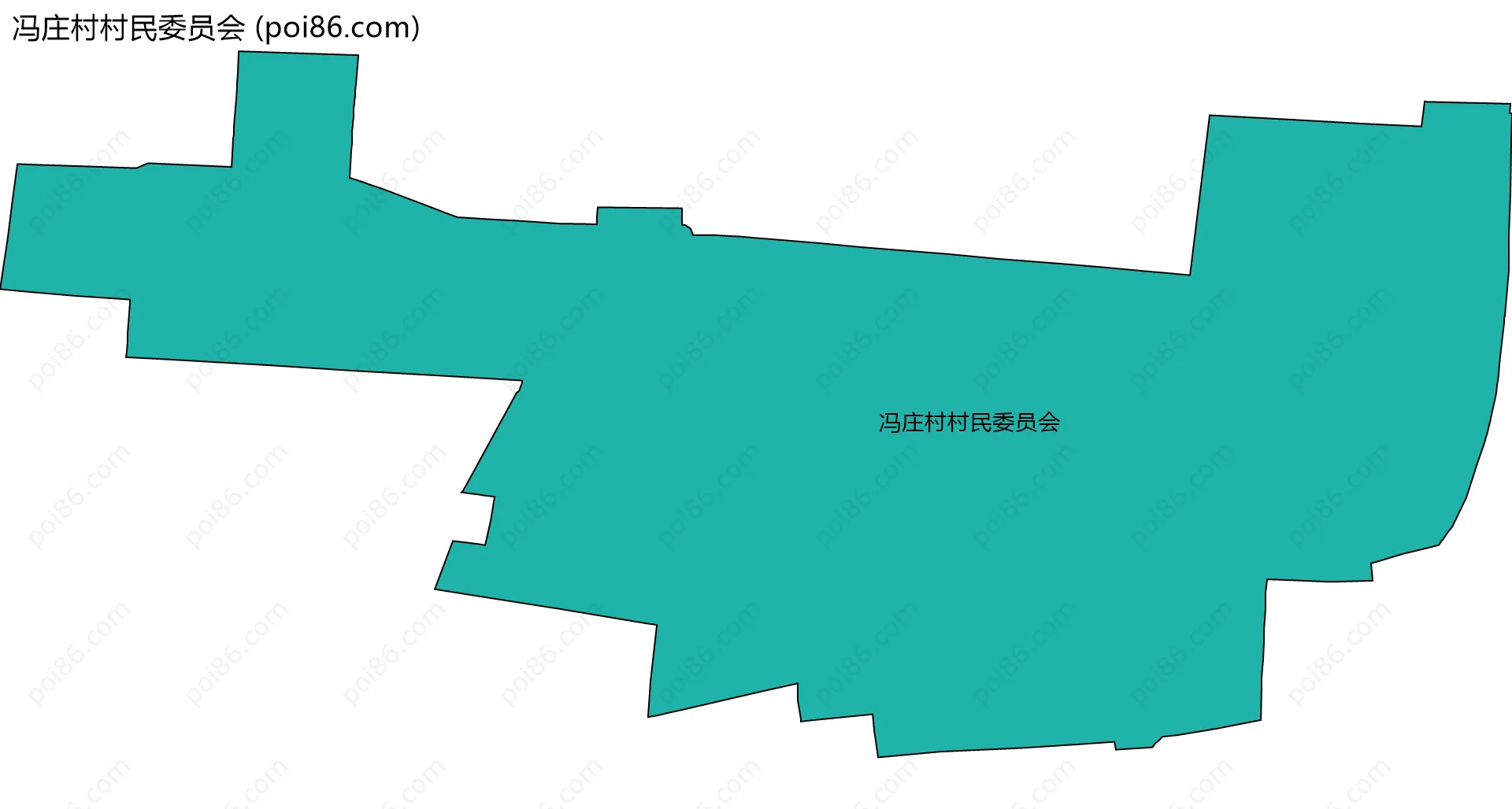 冯庄村村民委员会边界地图