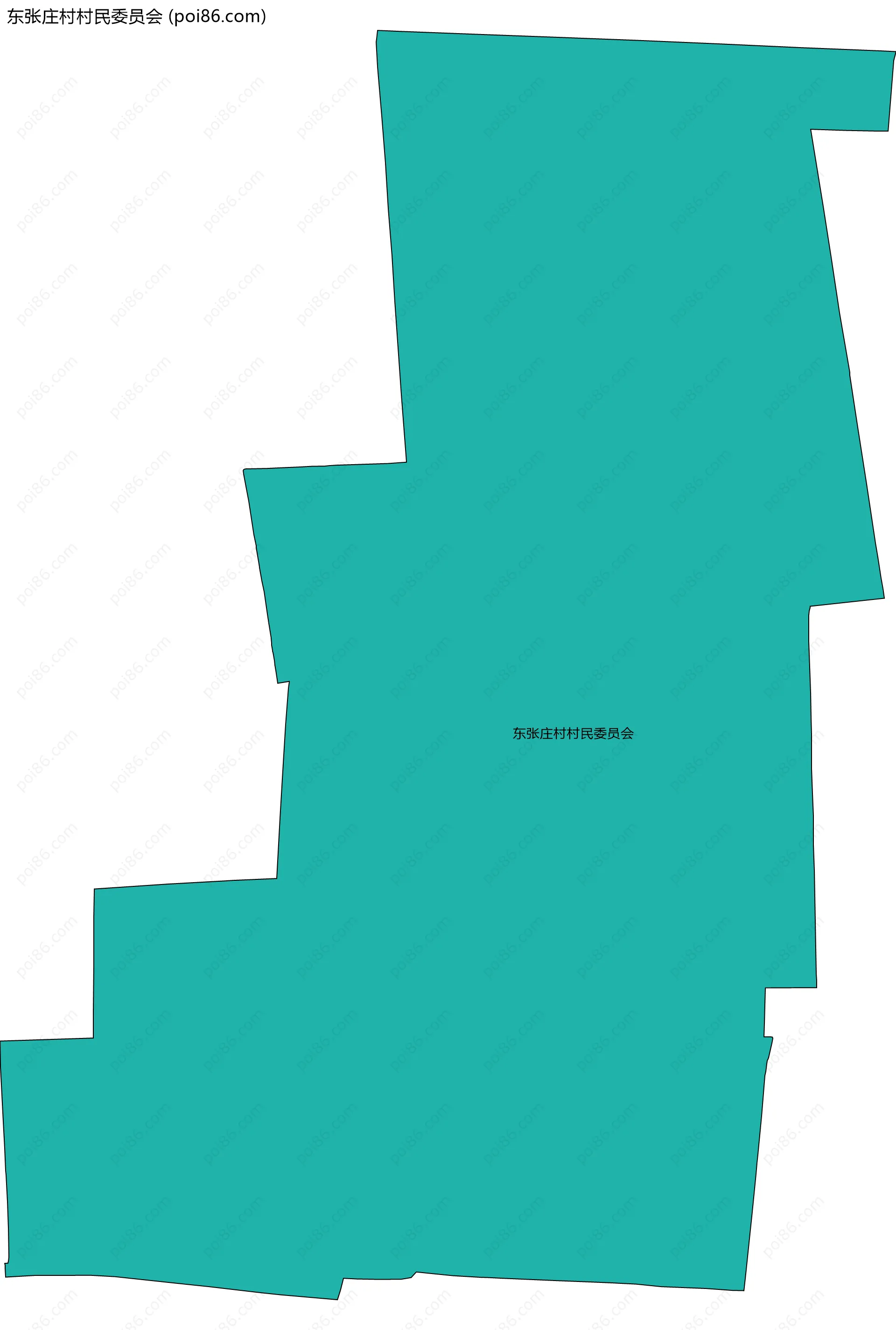 东张庄村村民委员会边界地图