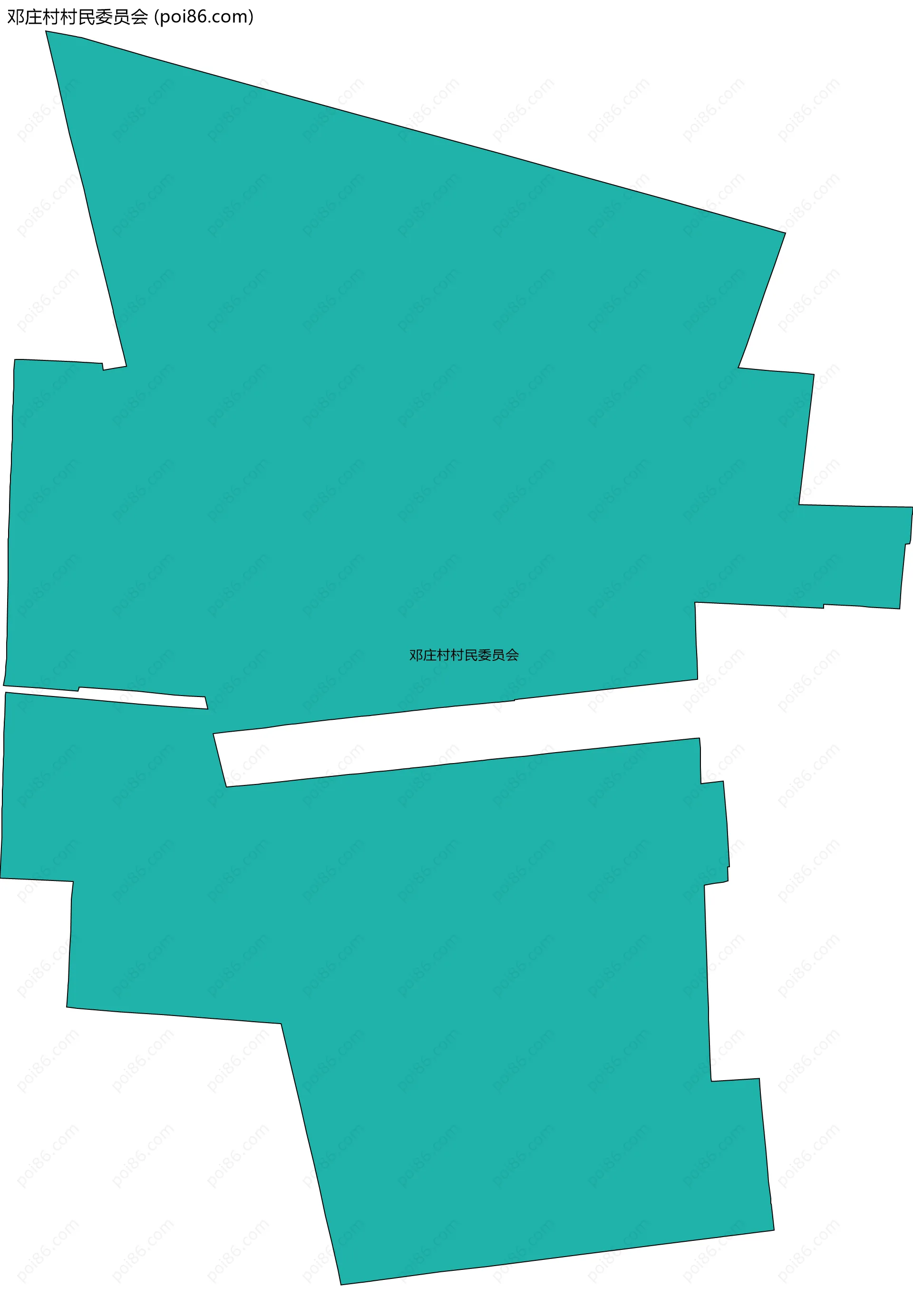 邓庄村村民委员会边界地图