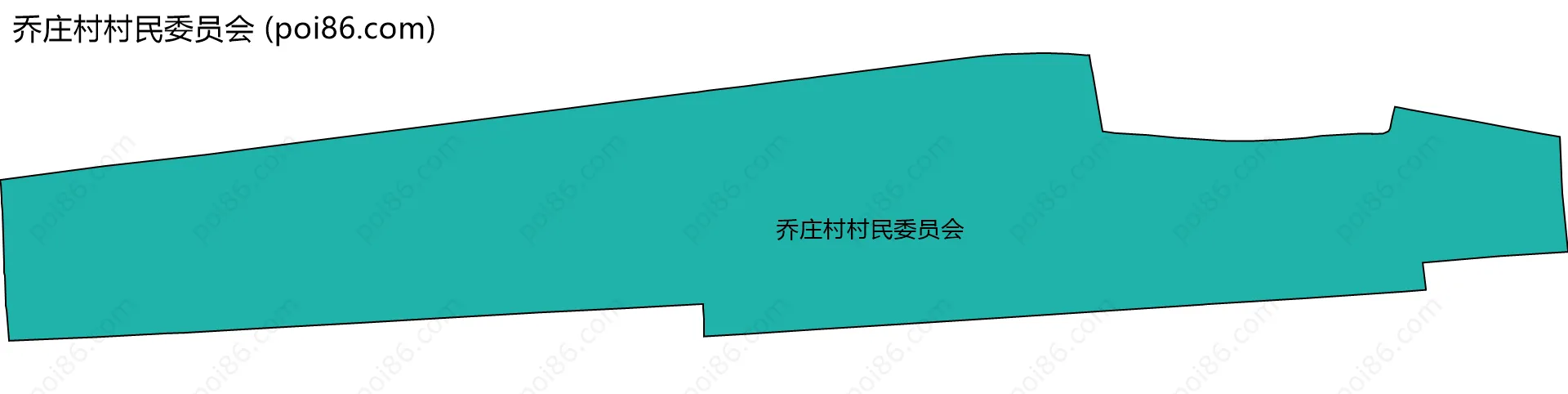 乔庄村村民委员会边界地图