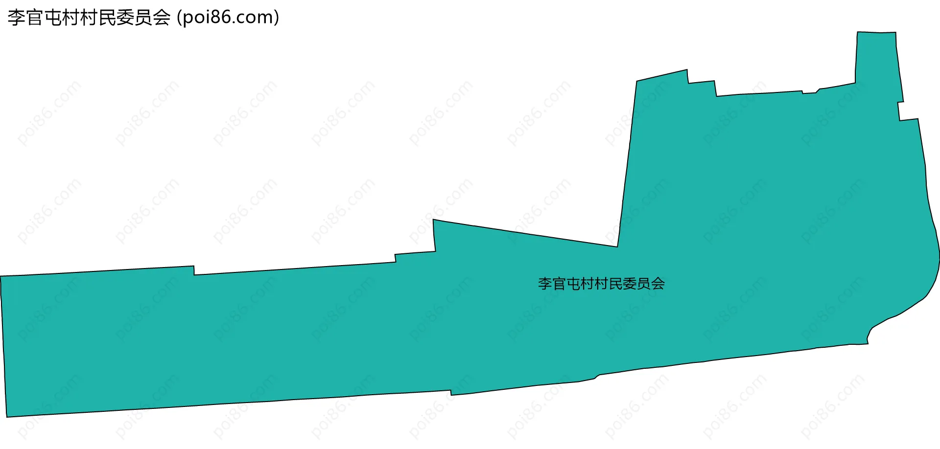 李官屯村村民委员会边界地图