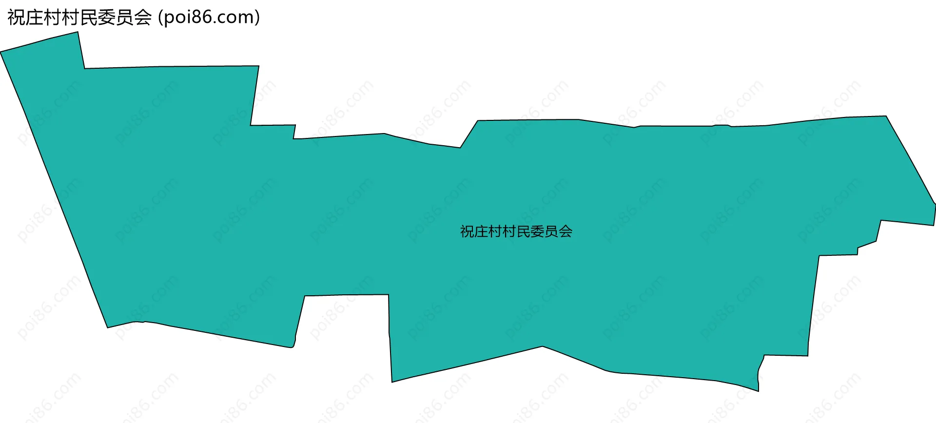 祝庄村村民委员会边界地图