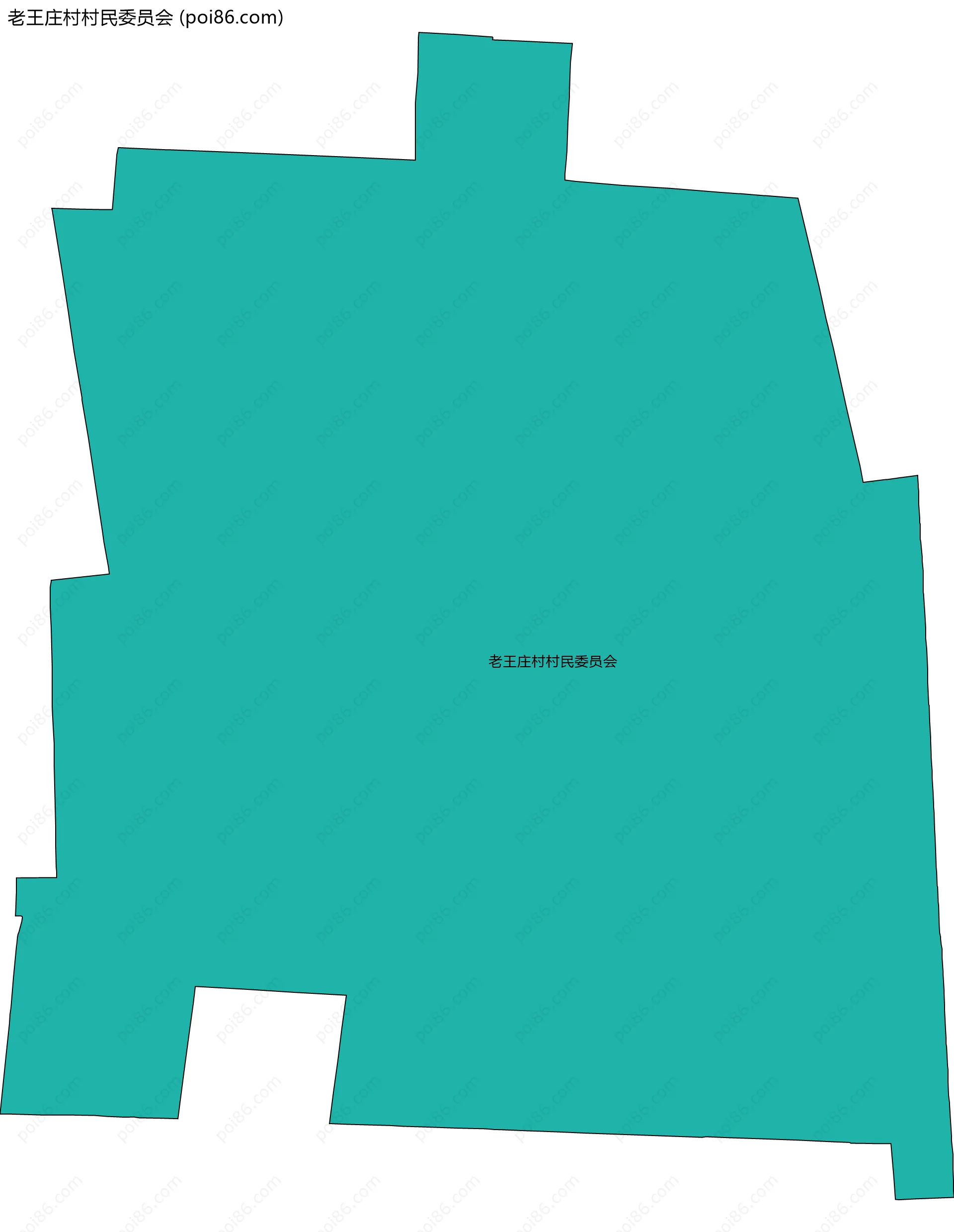 老王庄村村民委员会边界地图