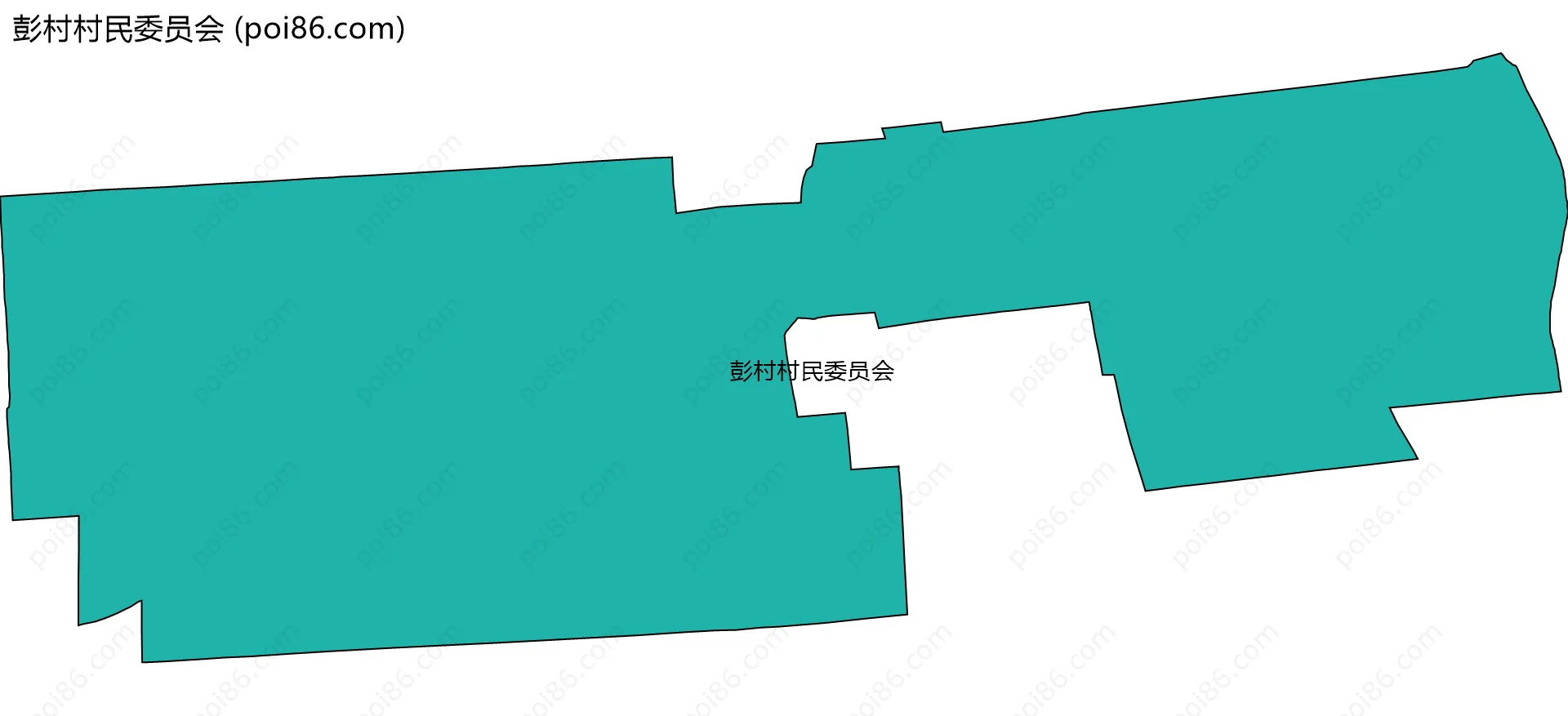 彭村村民委员会边界地图