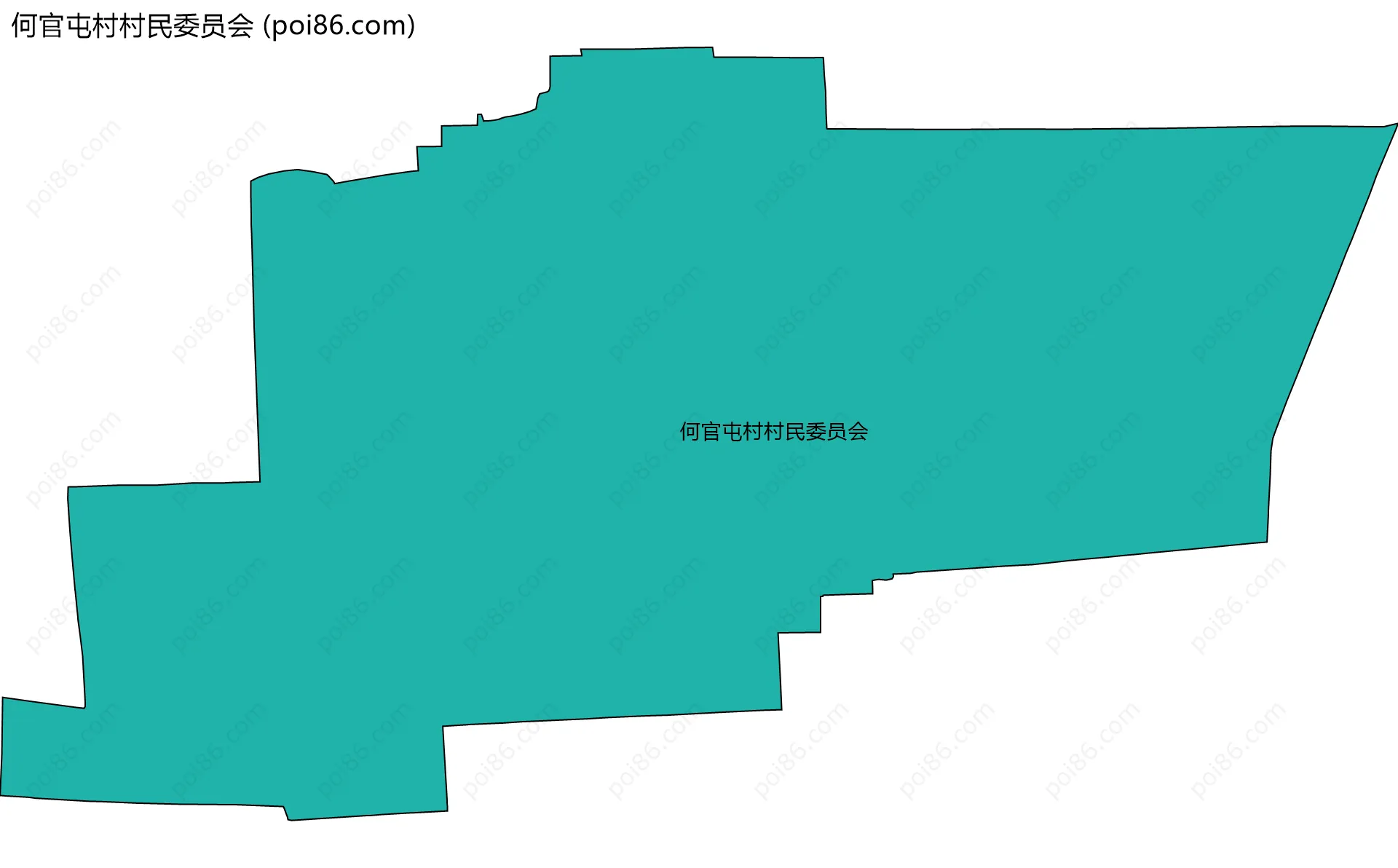 何官屯村村民委员会边界地图