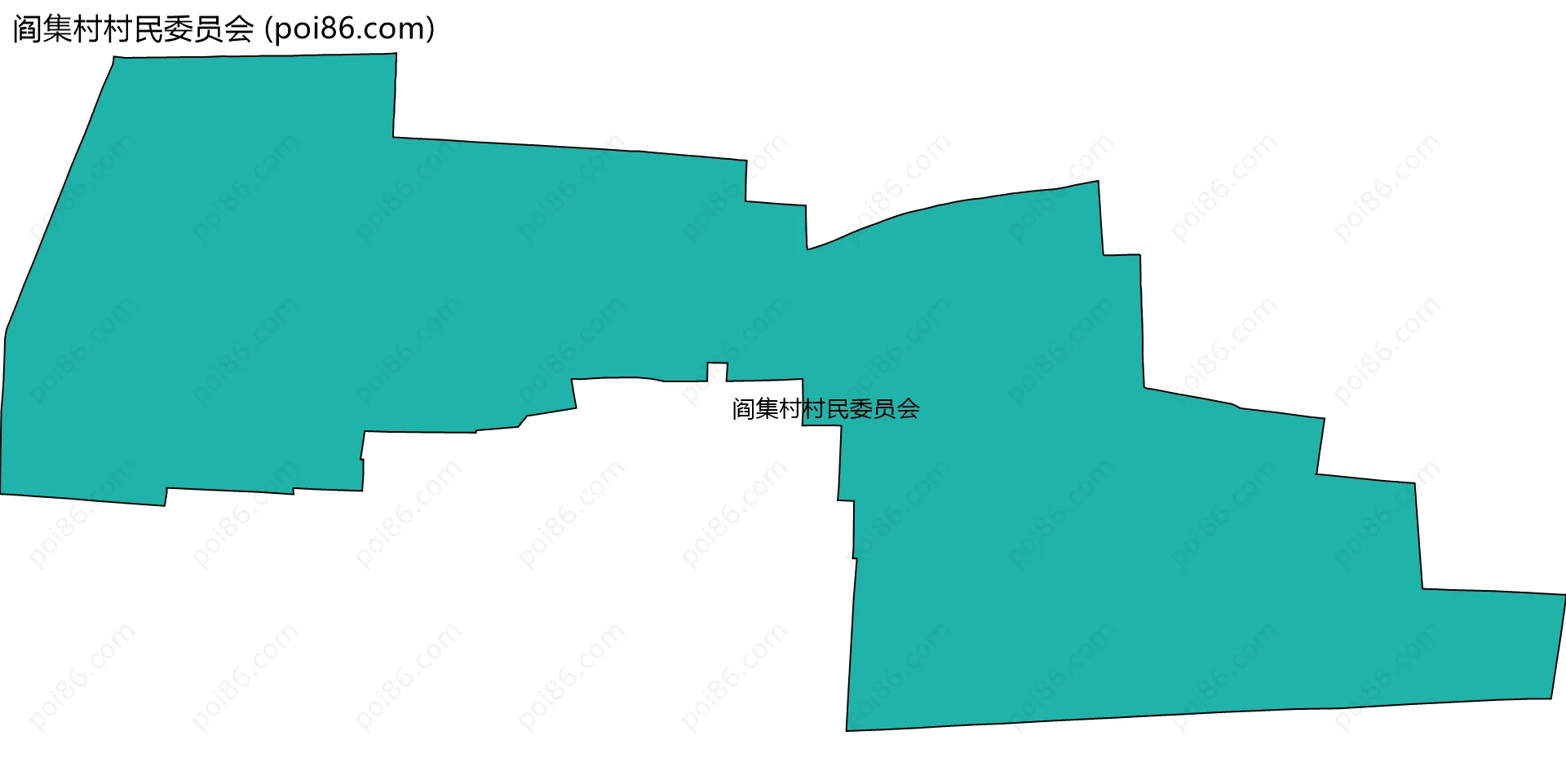 阎集村村民委员会边界地图