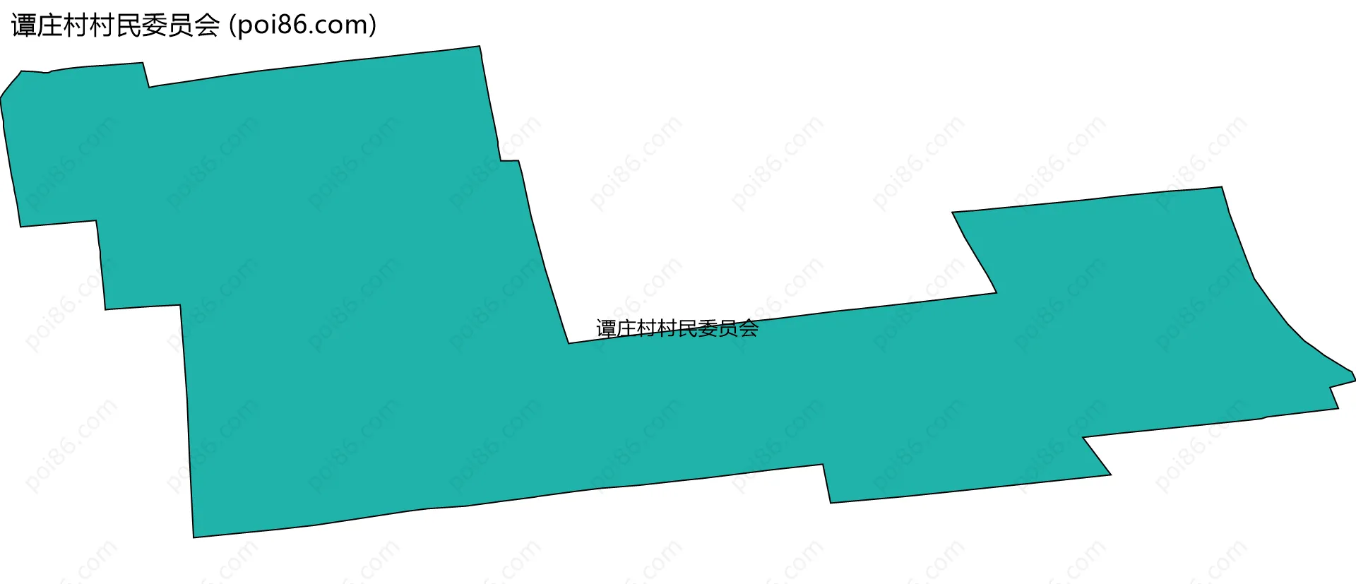 谭庄村村民委员会边界地图