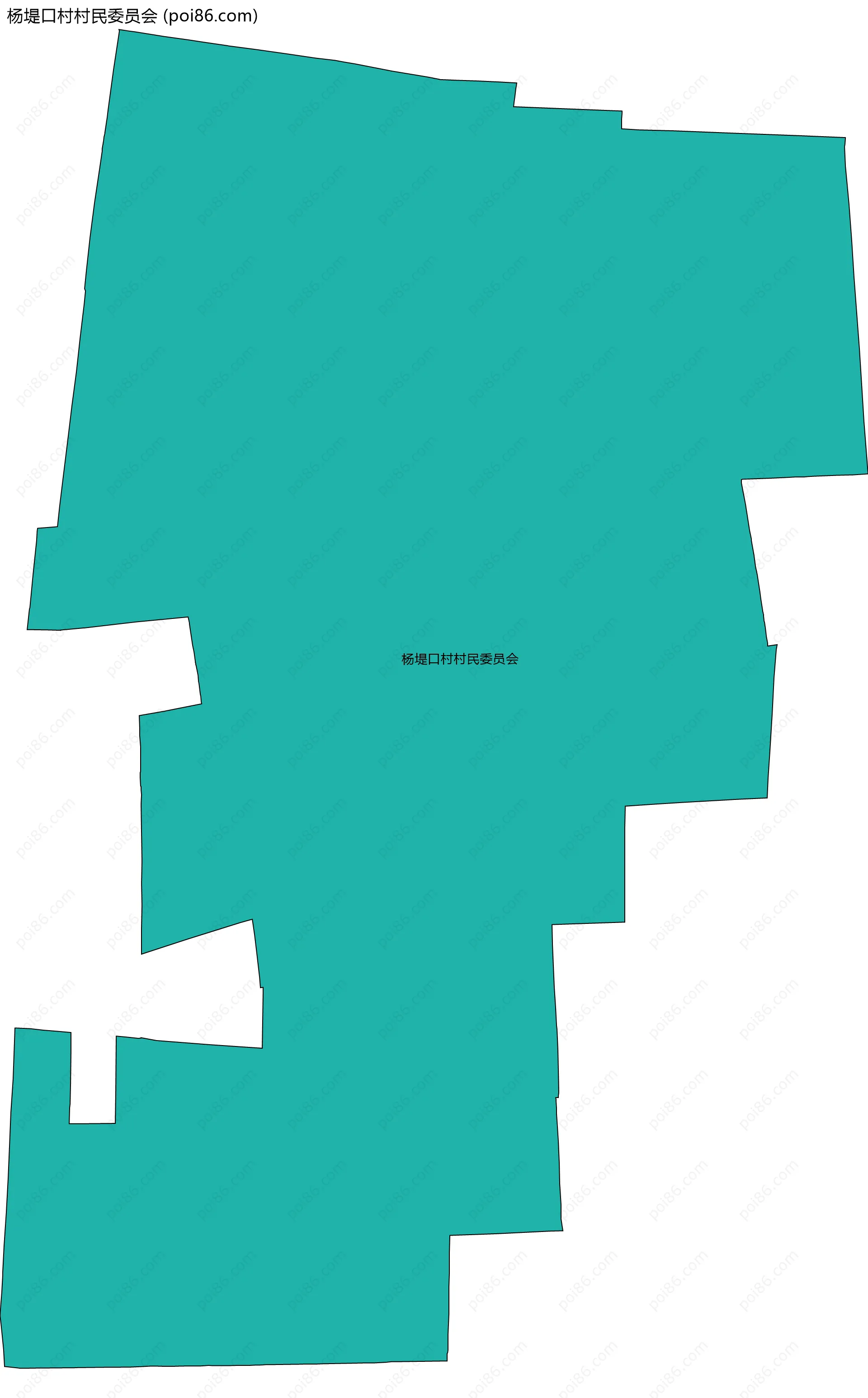 杨堤口村村民委员会边界地图