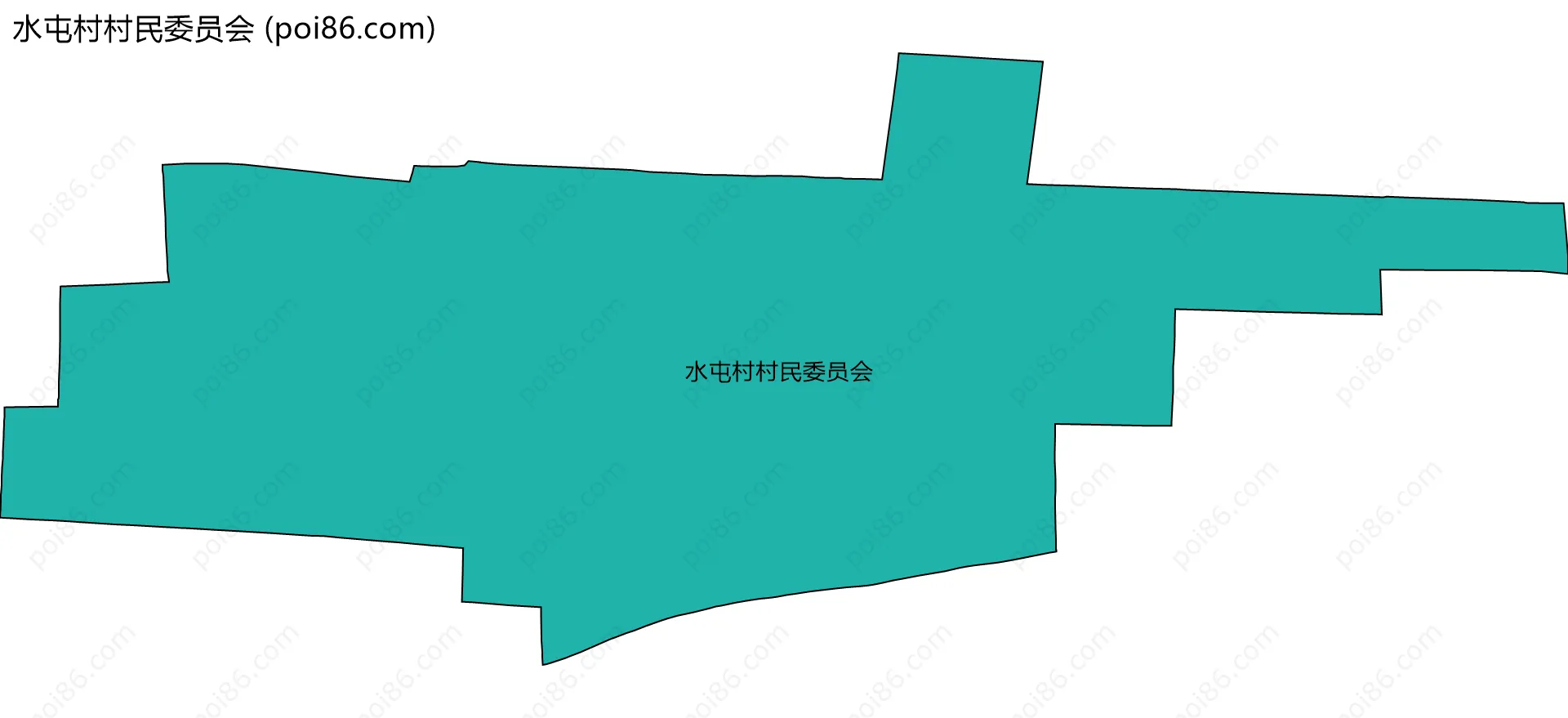 水屯村村民委员会边界地图