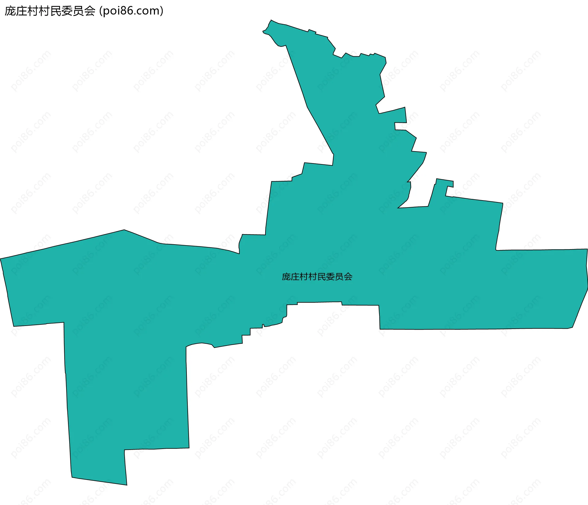 庞庄村村民委员会边界地图