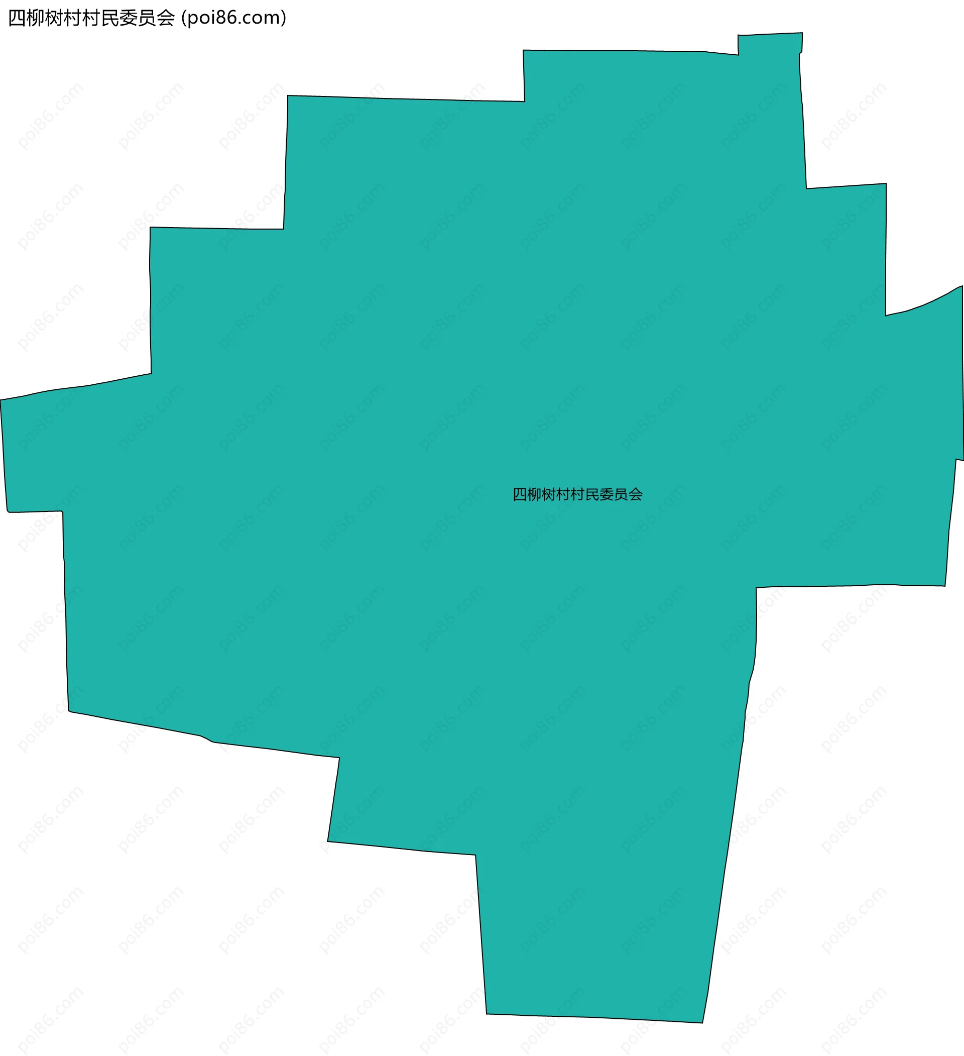 四柳树村村民委员会边界地图