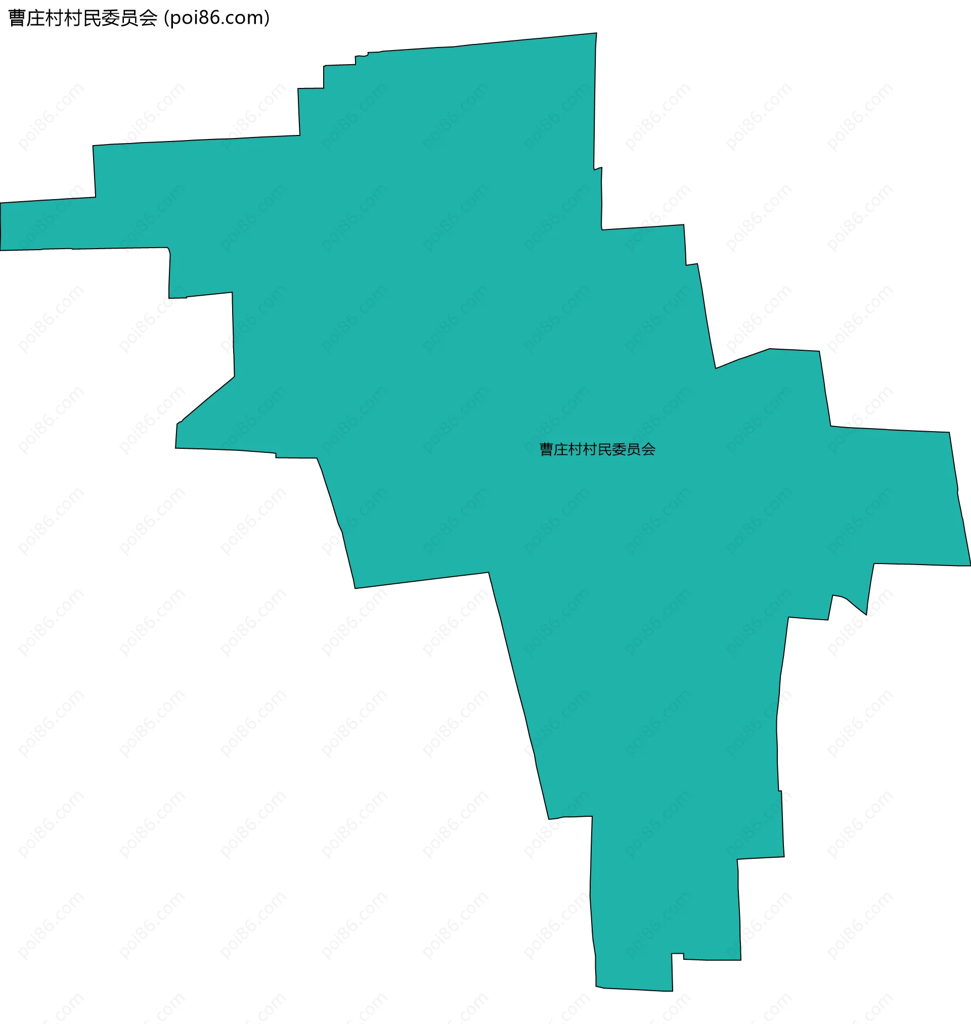 曹庄村村民委员会边界地图