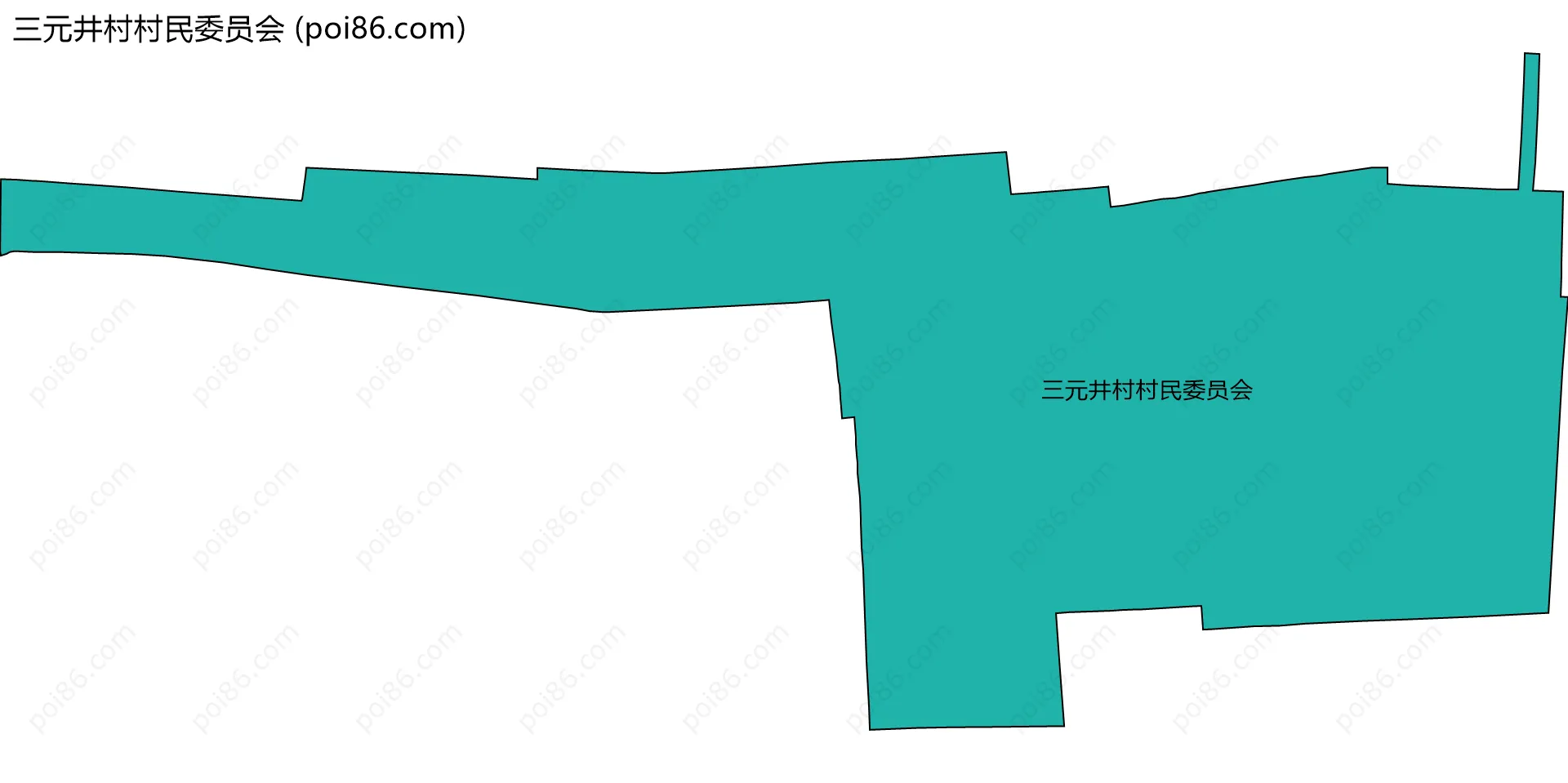 三元井村村民委员会边界地图