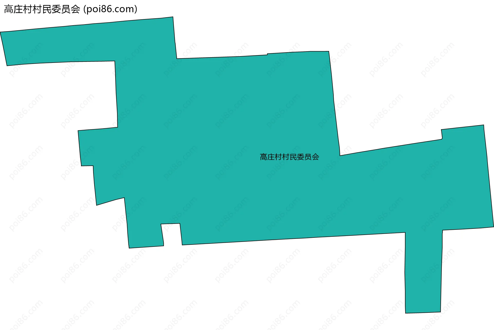高庄村村民委员会边界地图