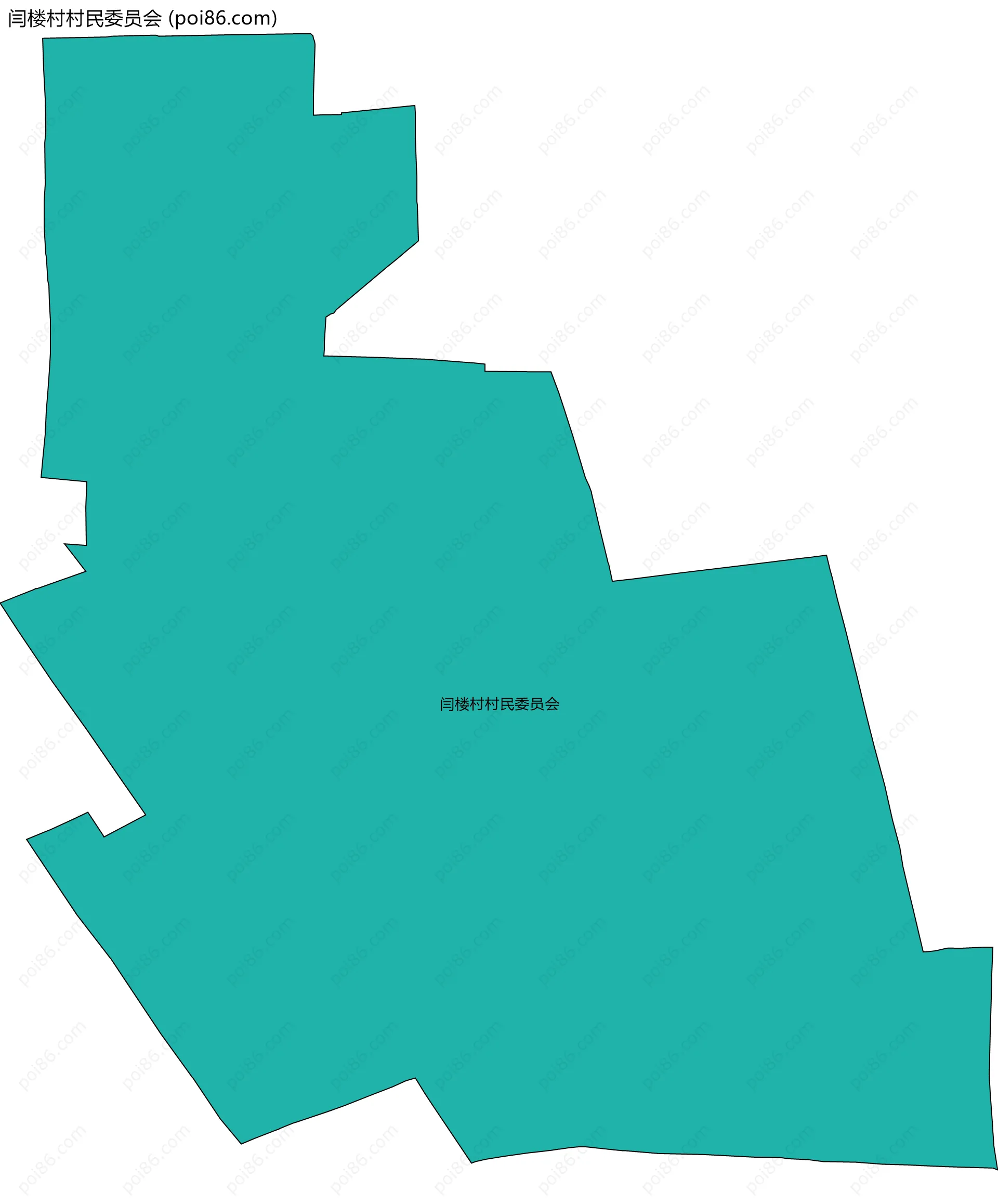 闫楼村村民委员会边界地图