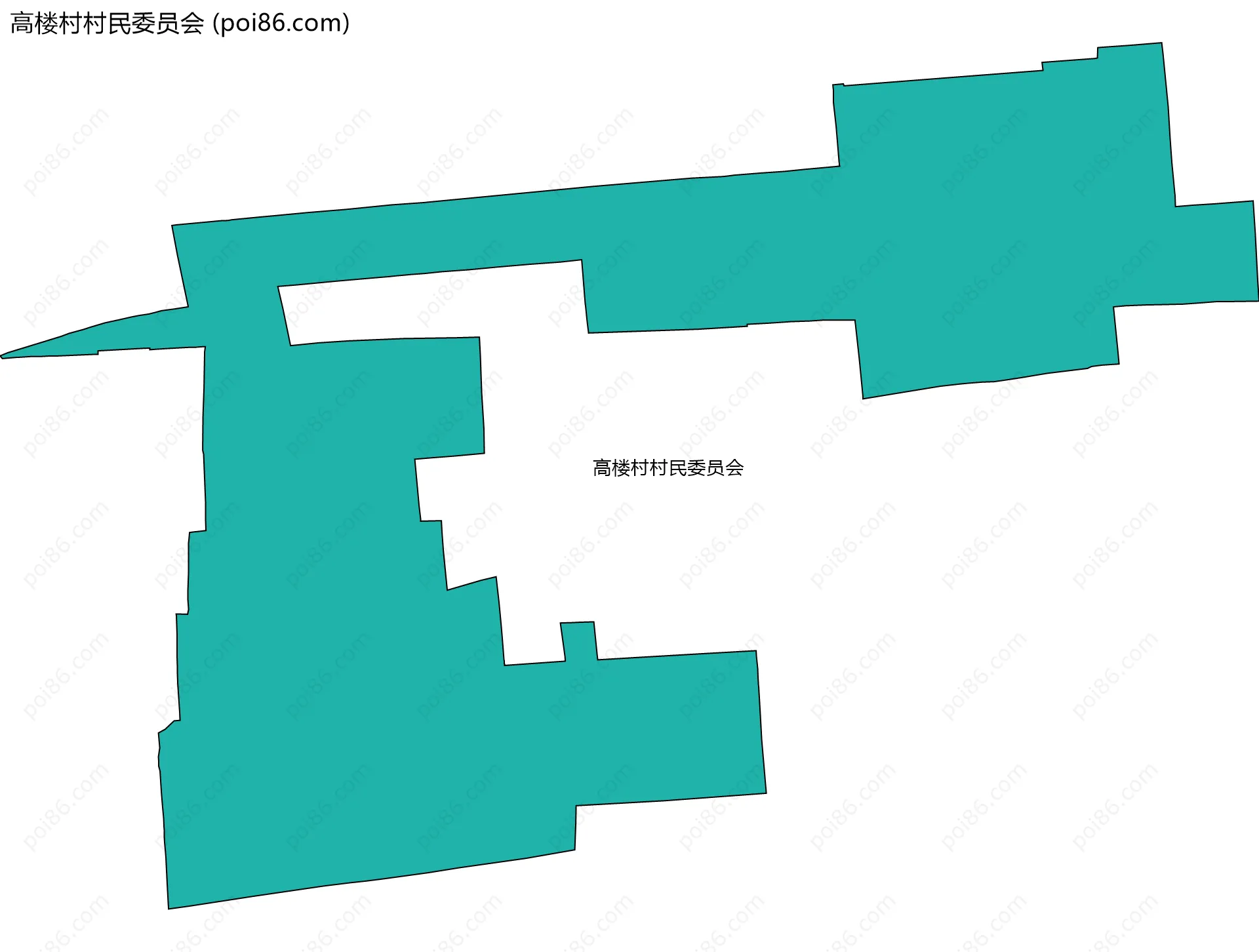 高楼村村民委员会边界地图