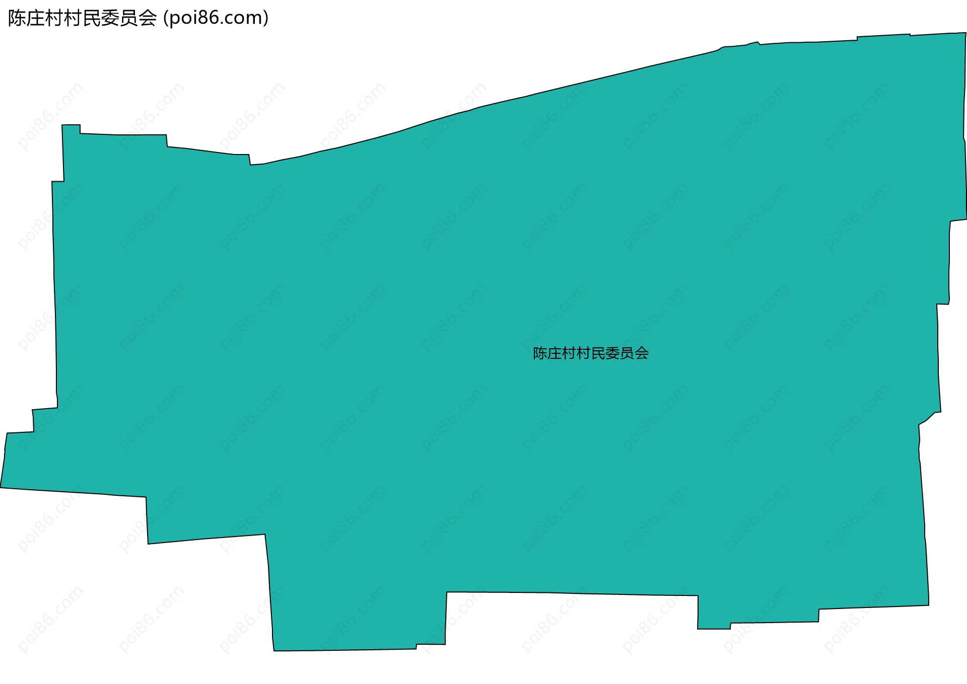 陈庄村村民委员会边界地图