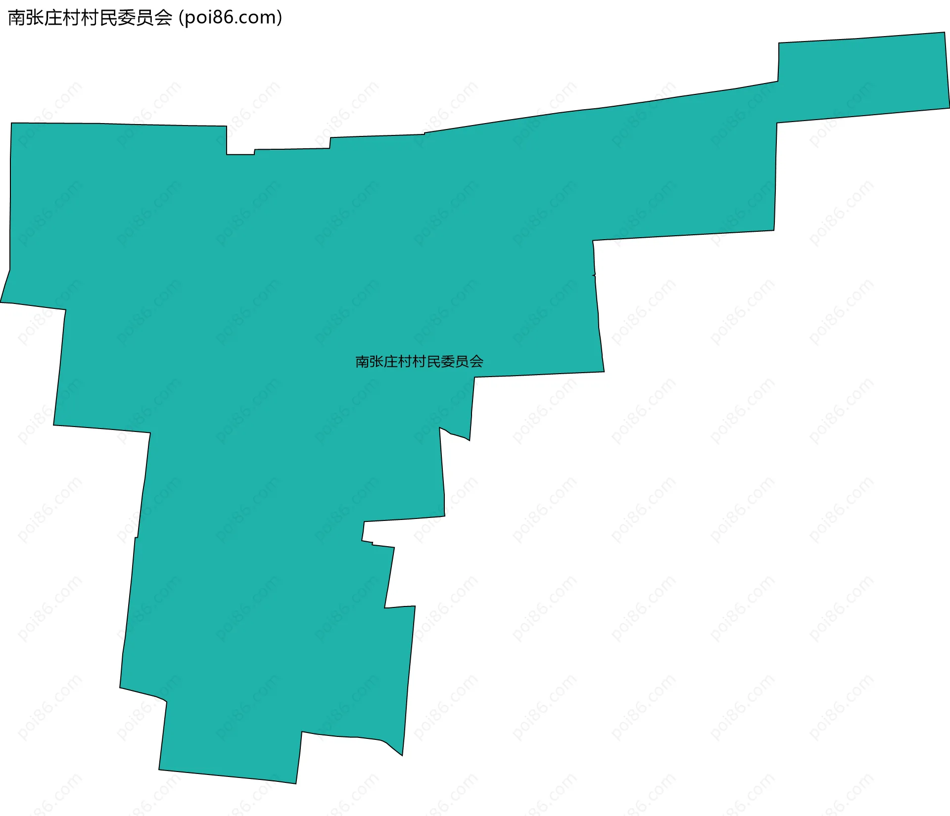 南张庄村村民委员会边界地图