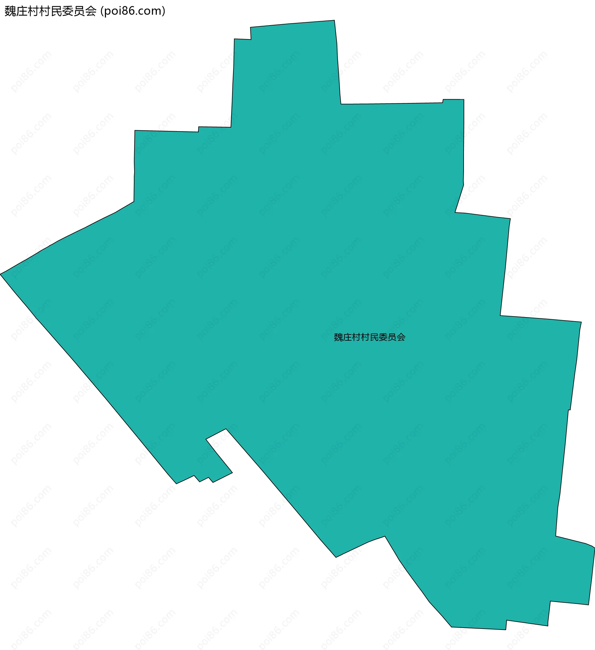 魏庄村村民委员会边界地图