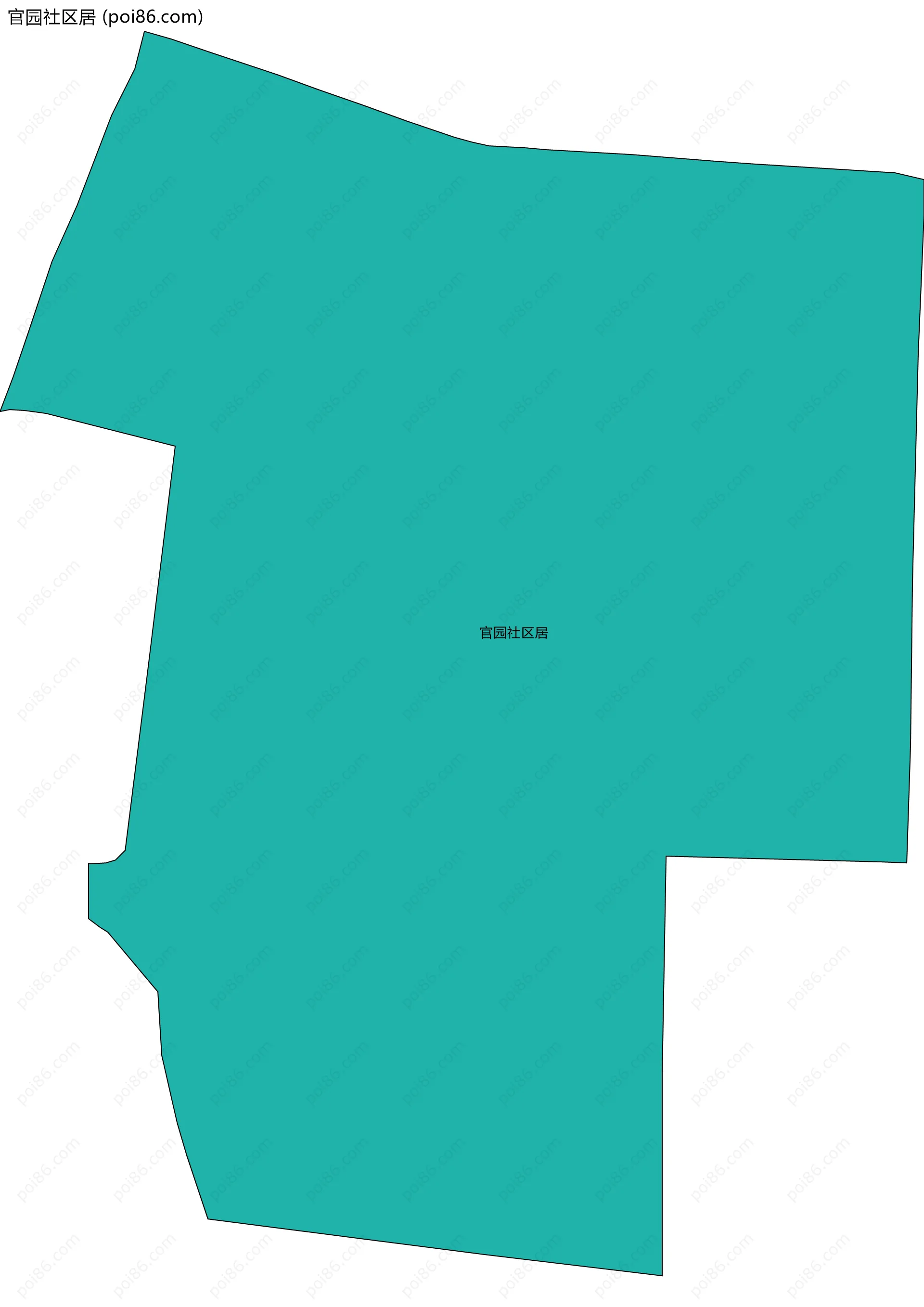 官园社区居边界地图