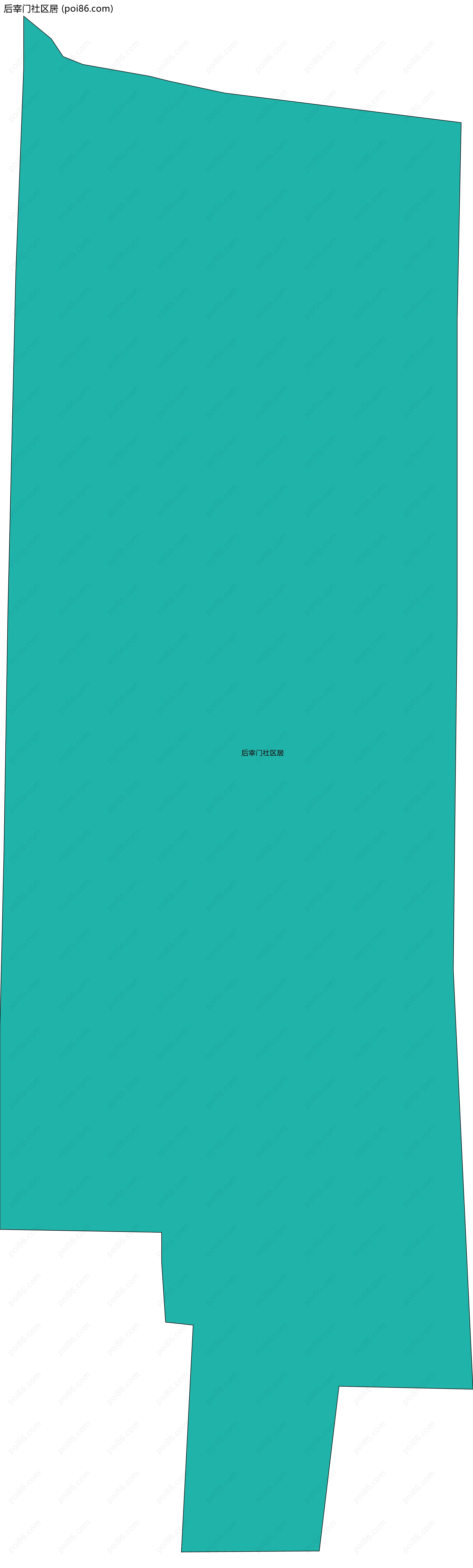 后宰门社区居边界地图