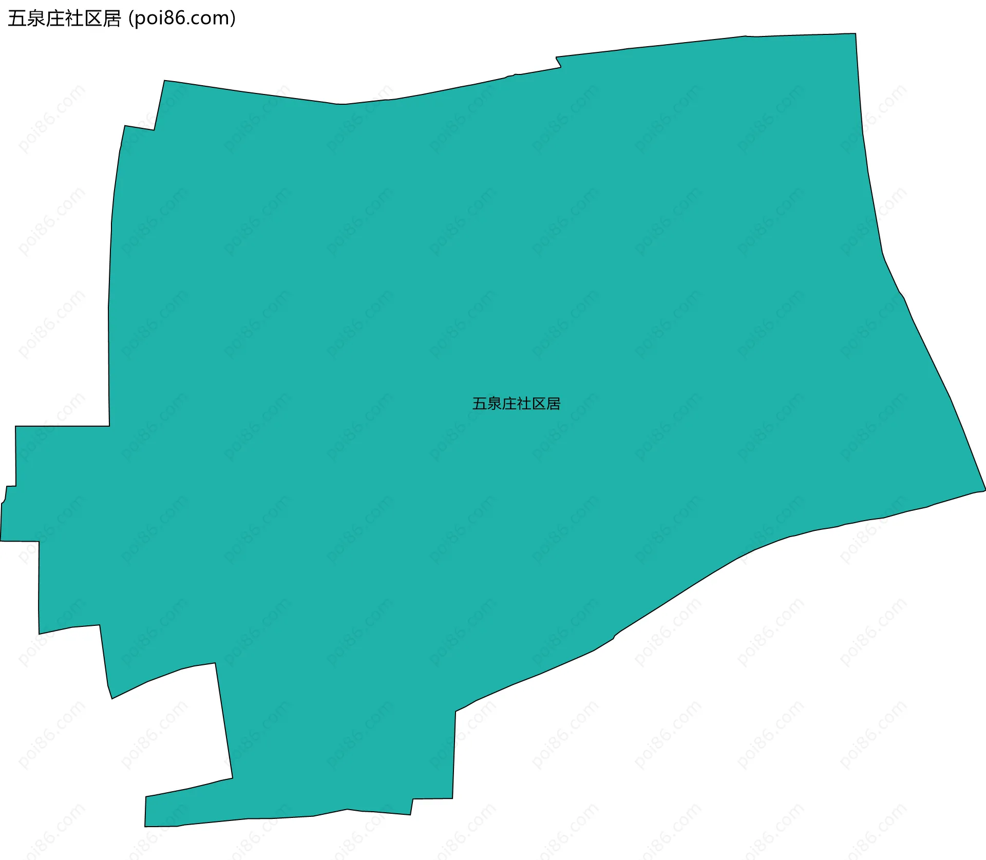 五泉庄社区居边界地图