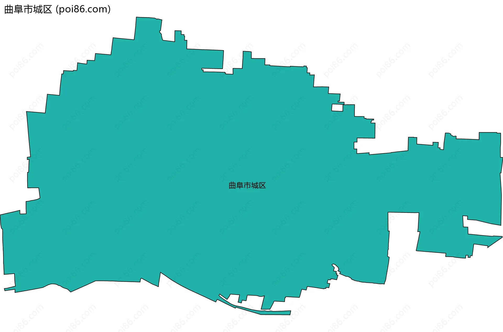 曲阜市城区边界地图