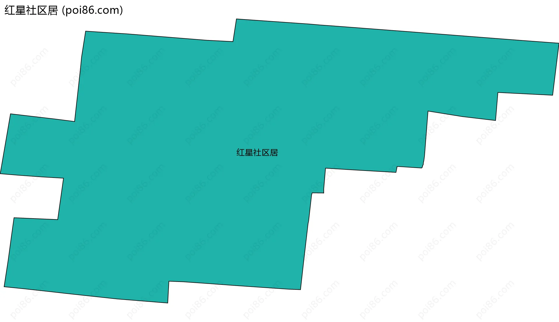 红星社区居边界地图