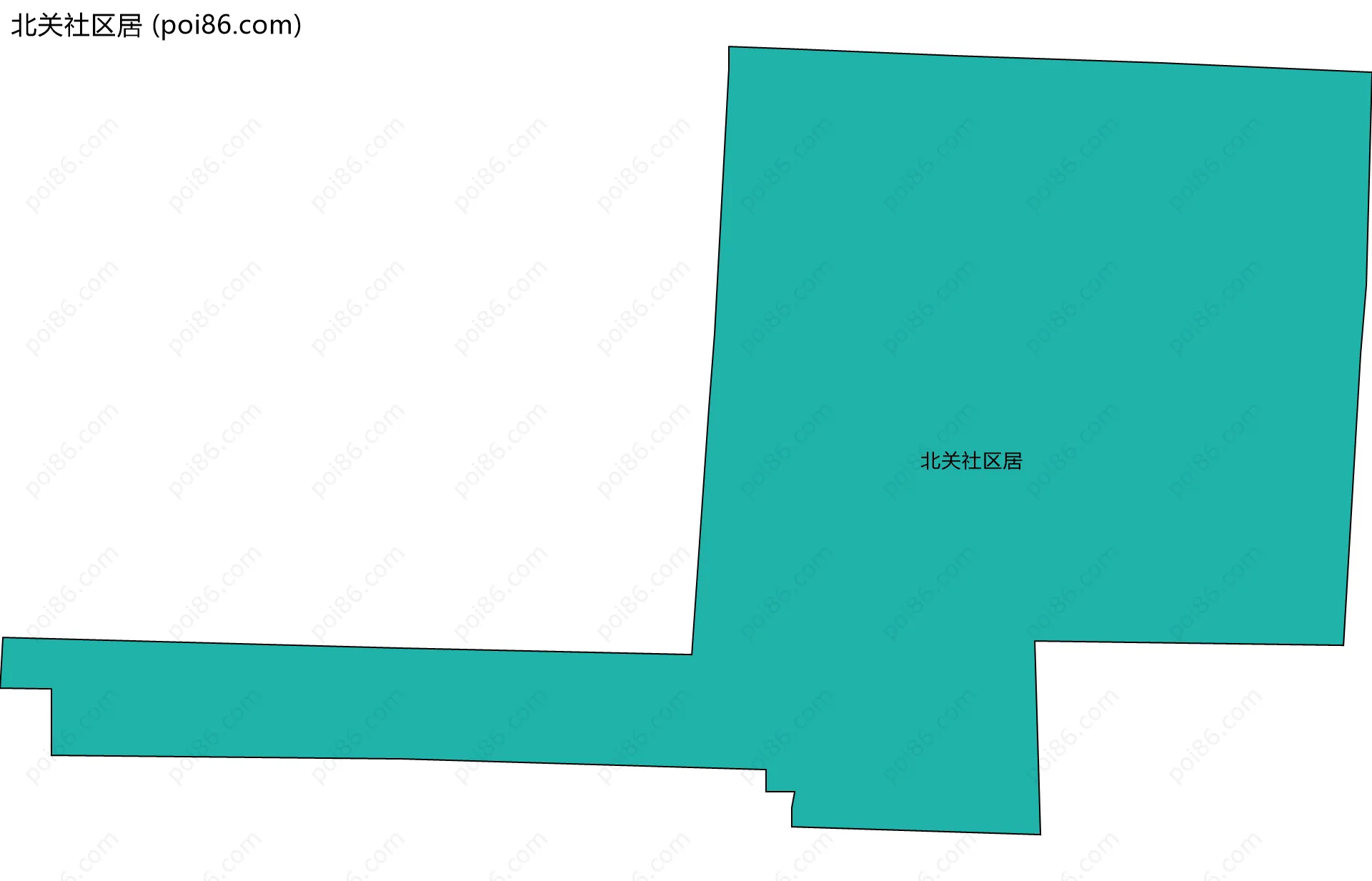 北关社区居边界地图
