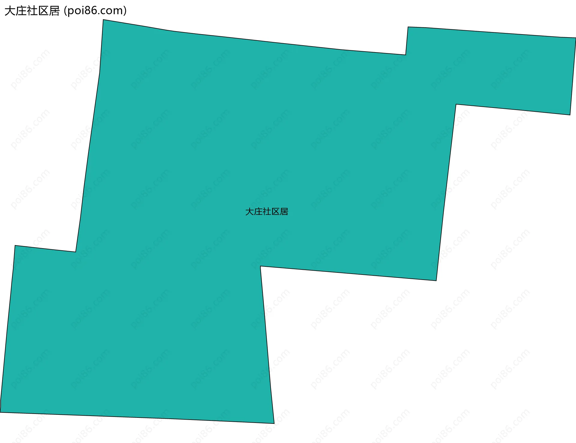 大庄社区居边界地图