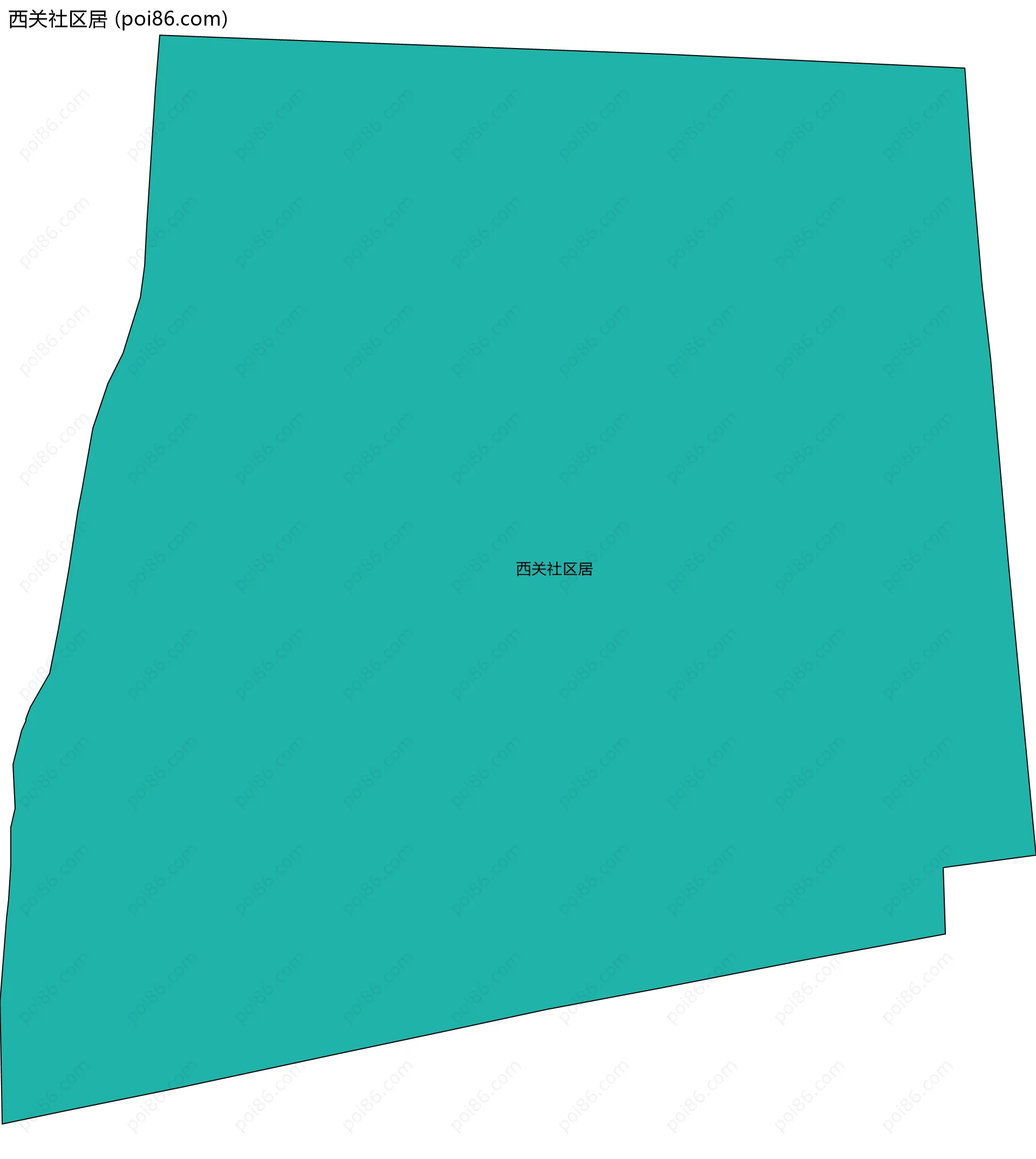 西关社区居边界地图