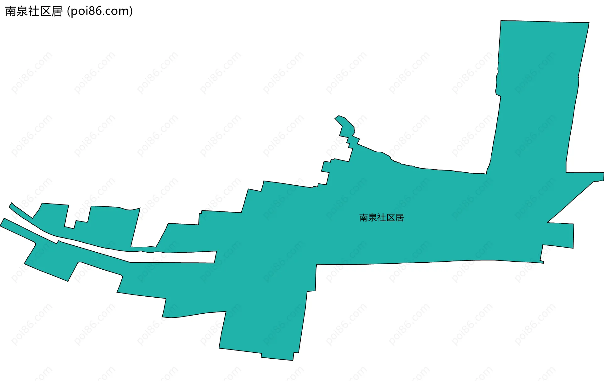 南泉社区居边界地图