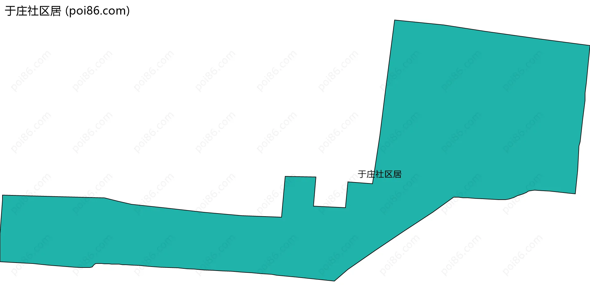 于庄社区居边界地图