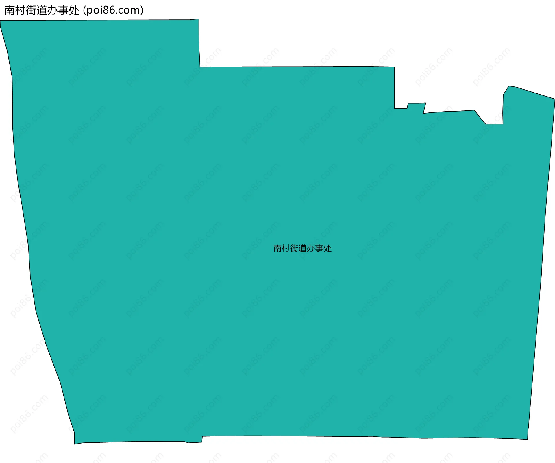 南村街道办事处边界地图