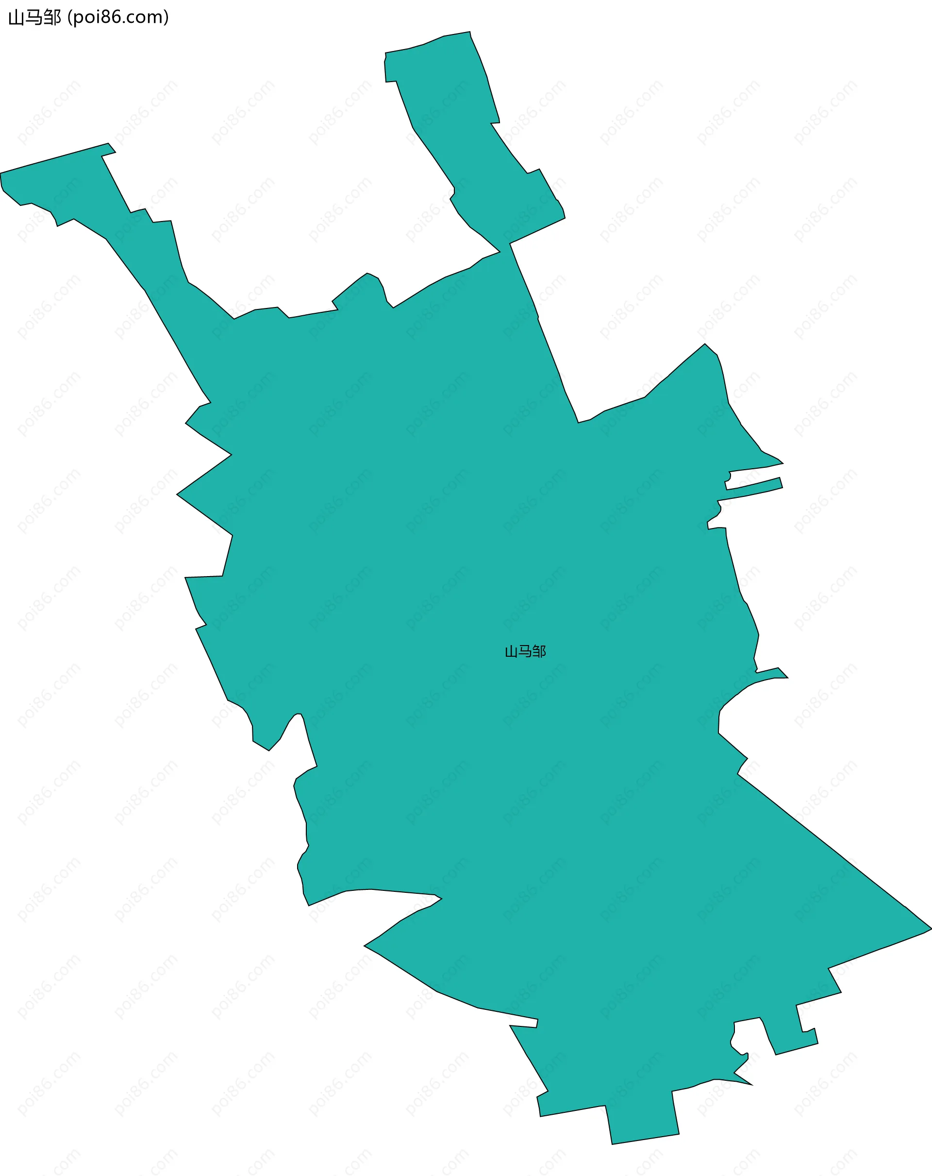 山马邹边界地图