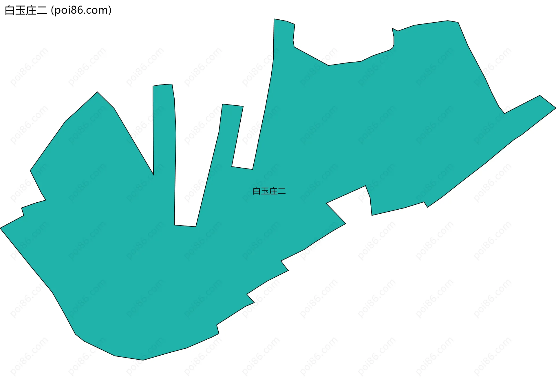 白玉庄二边界地图