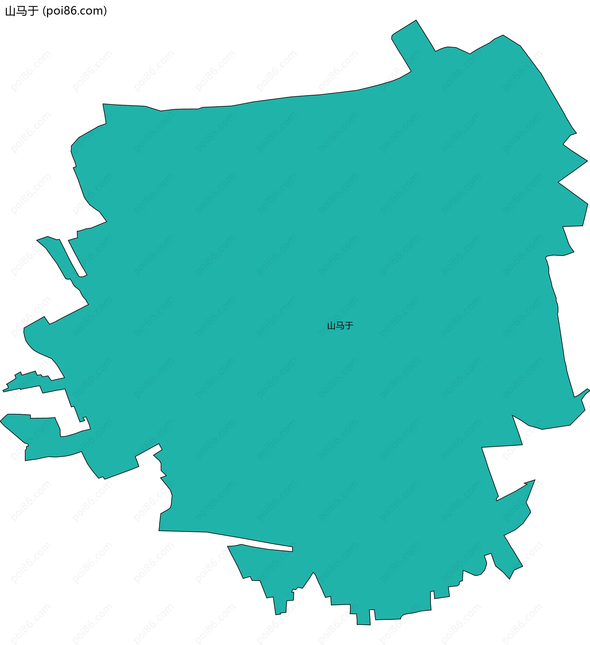 山马于边界地图