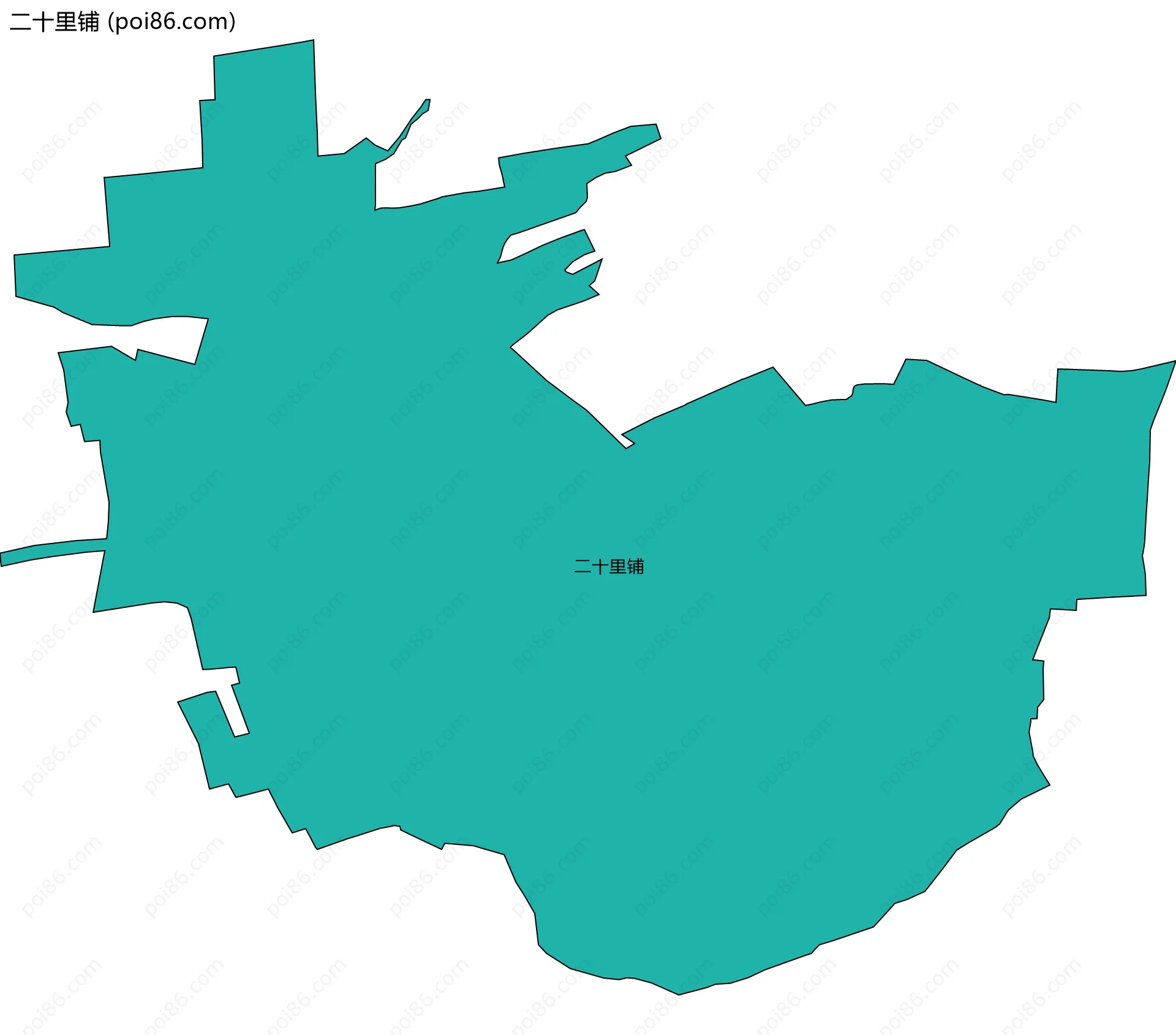 二十里铺边界地图