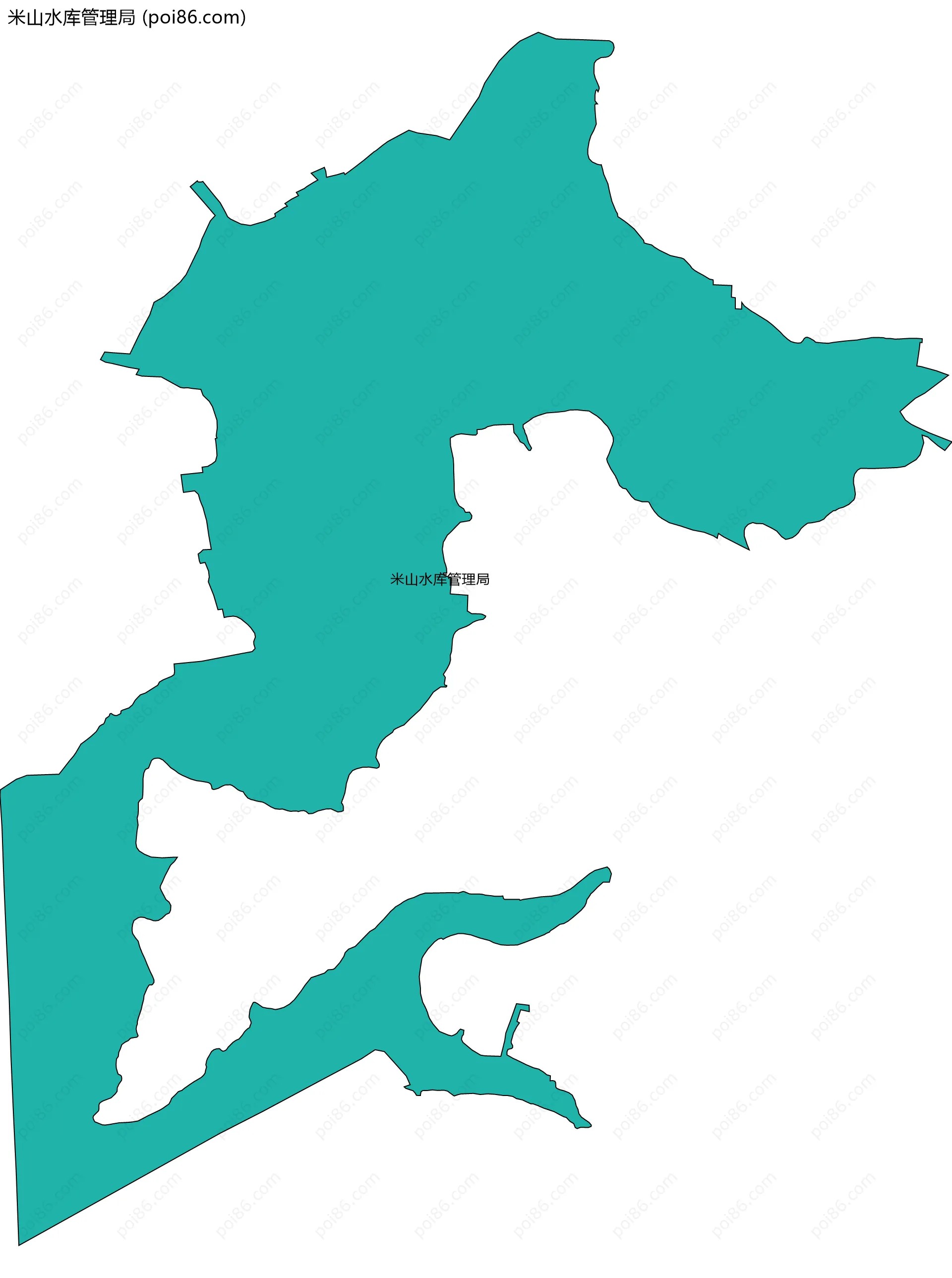 米山水库管理局边界地图
