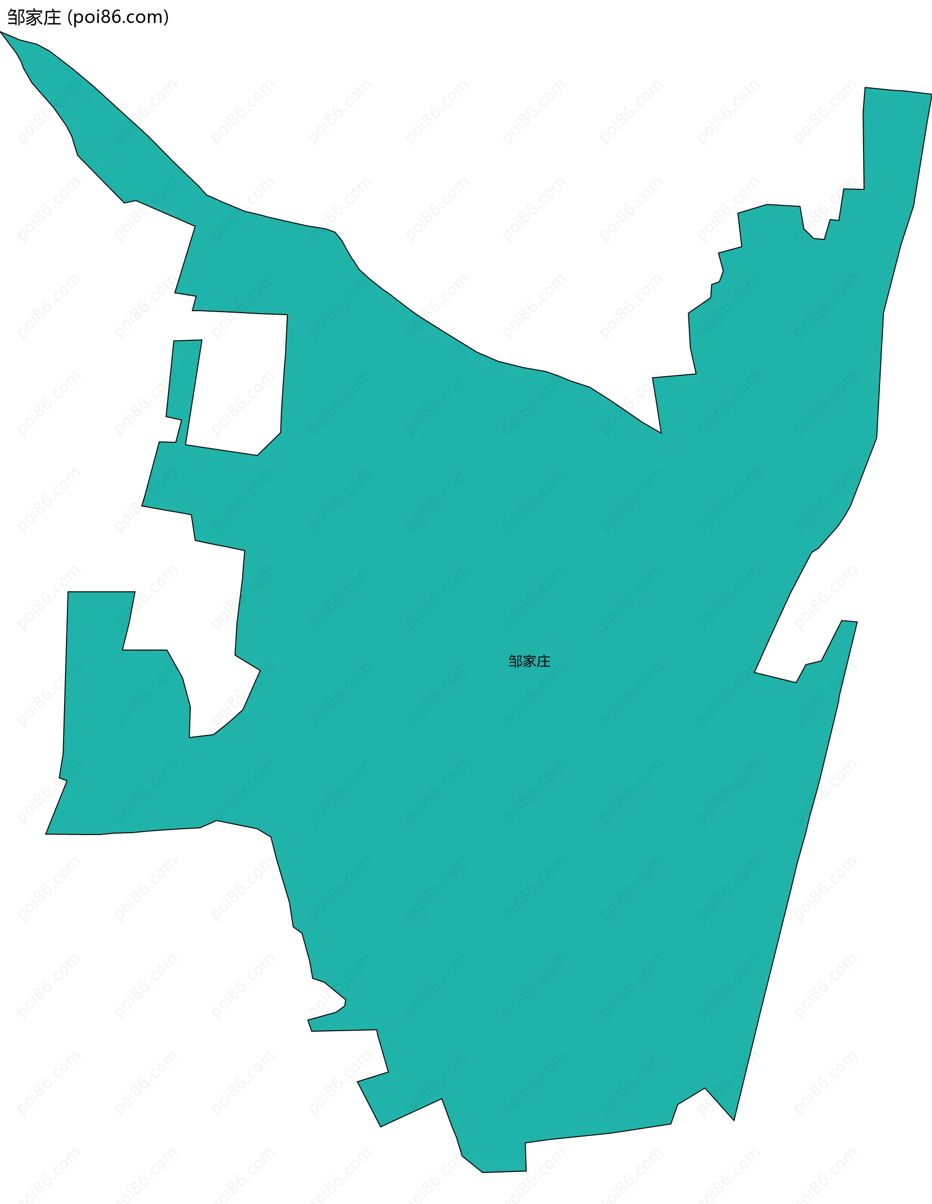 邹家庄边界地图