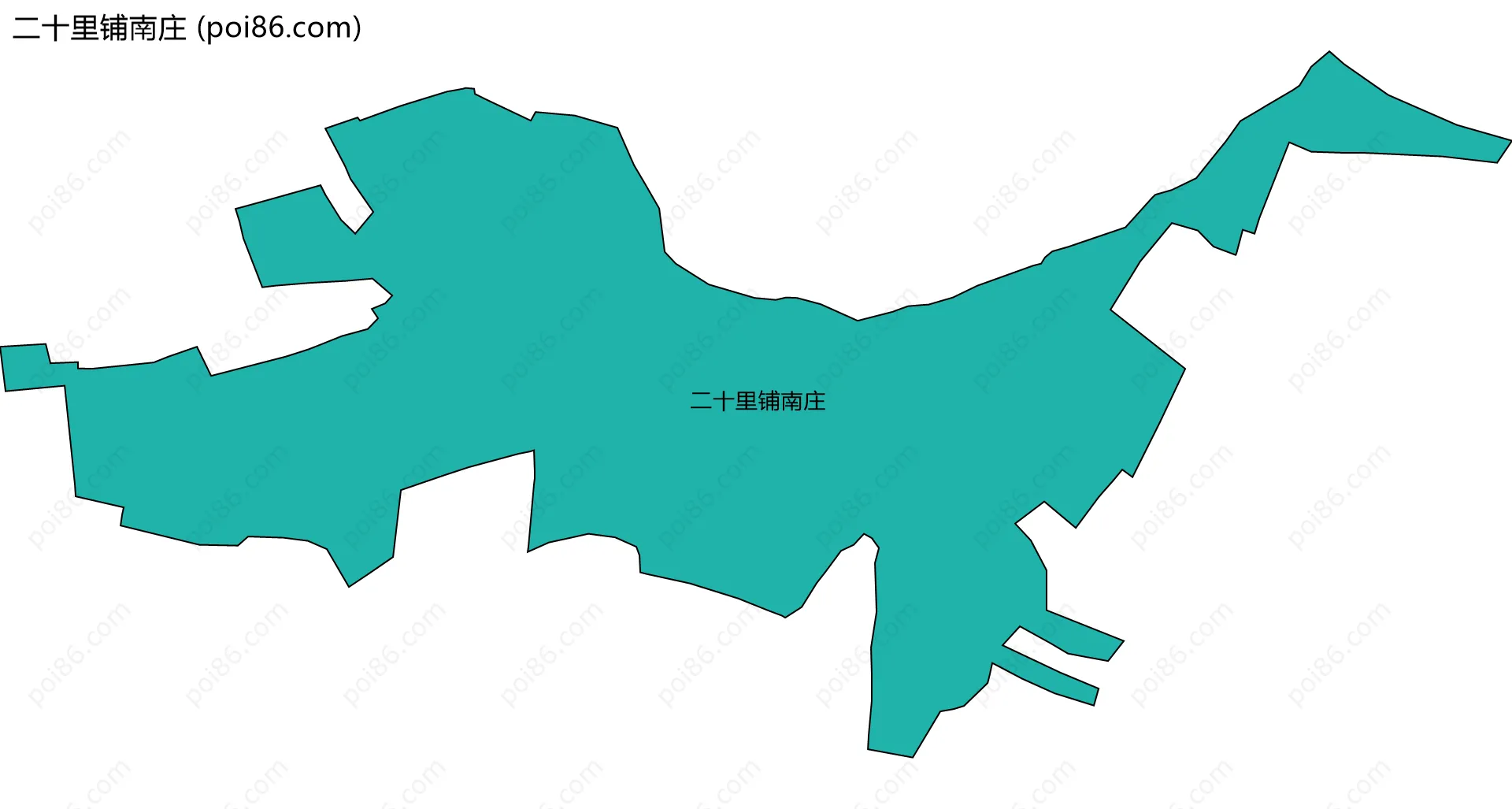 二十里铺南庄边界地图