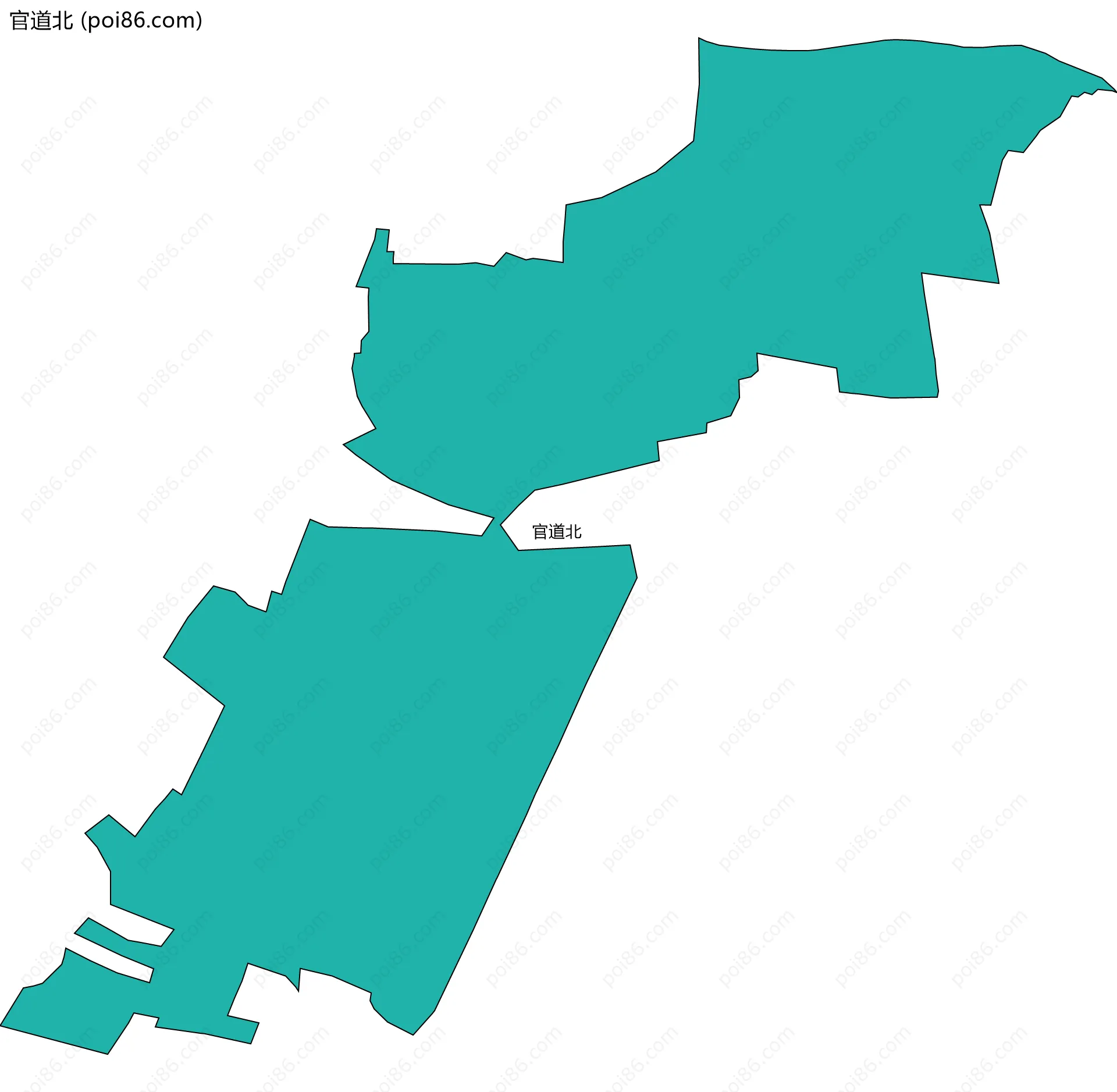 官道北边界地图