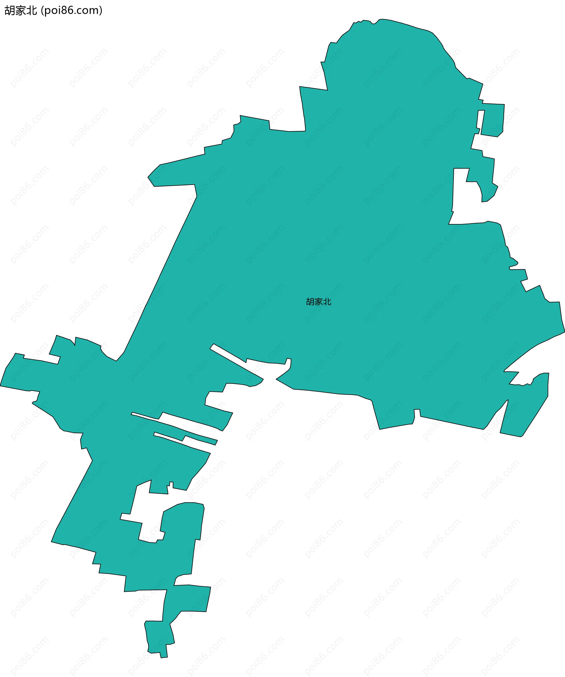 胡家北边界地图