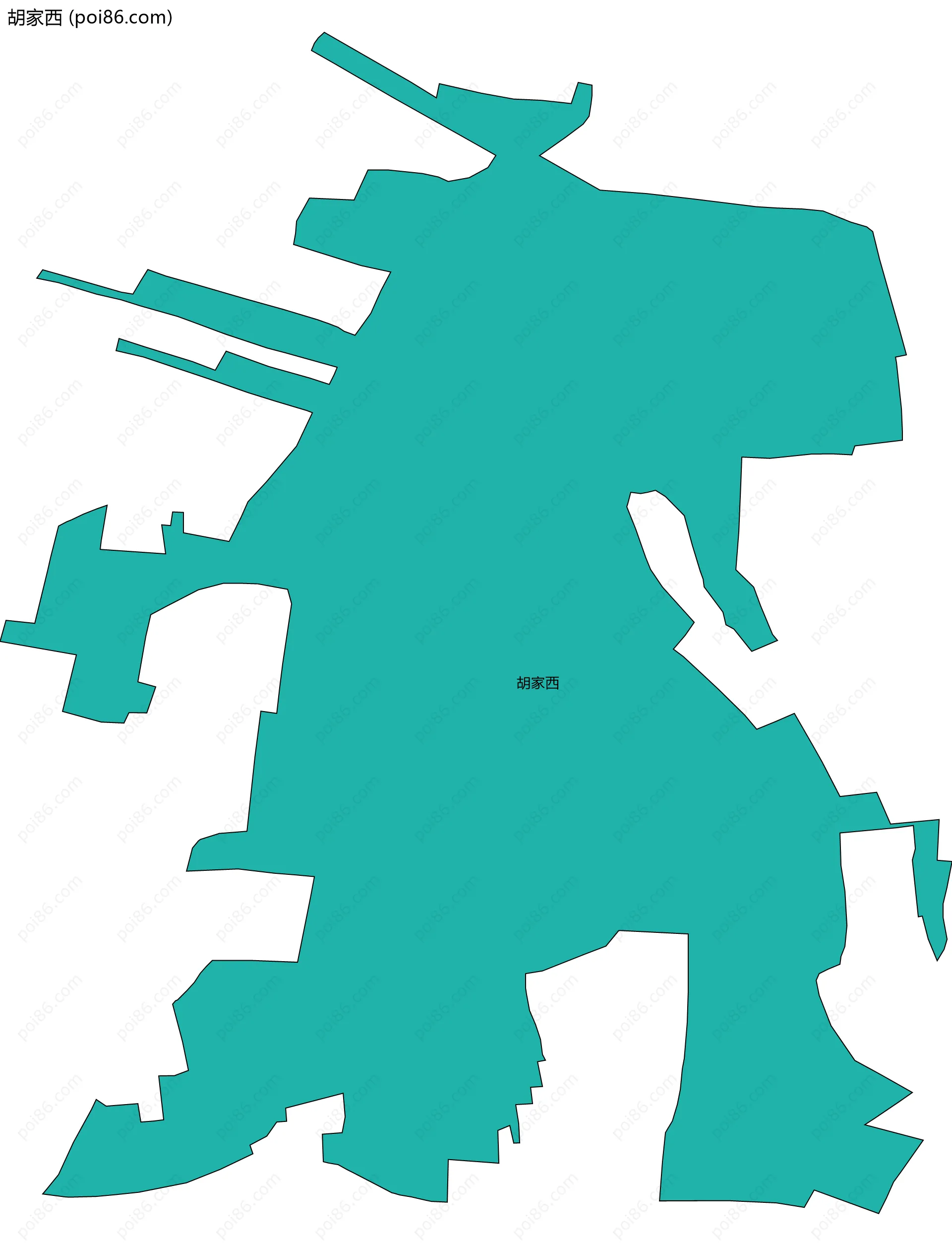 胡家西边界地图