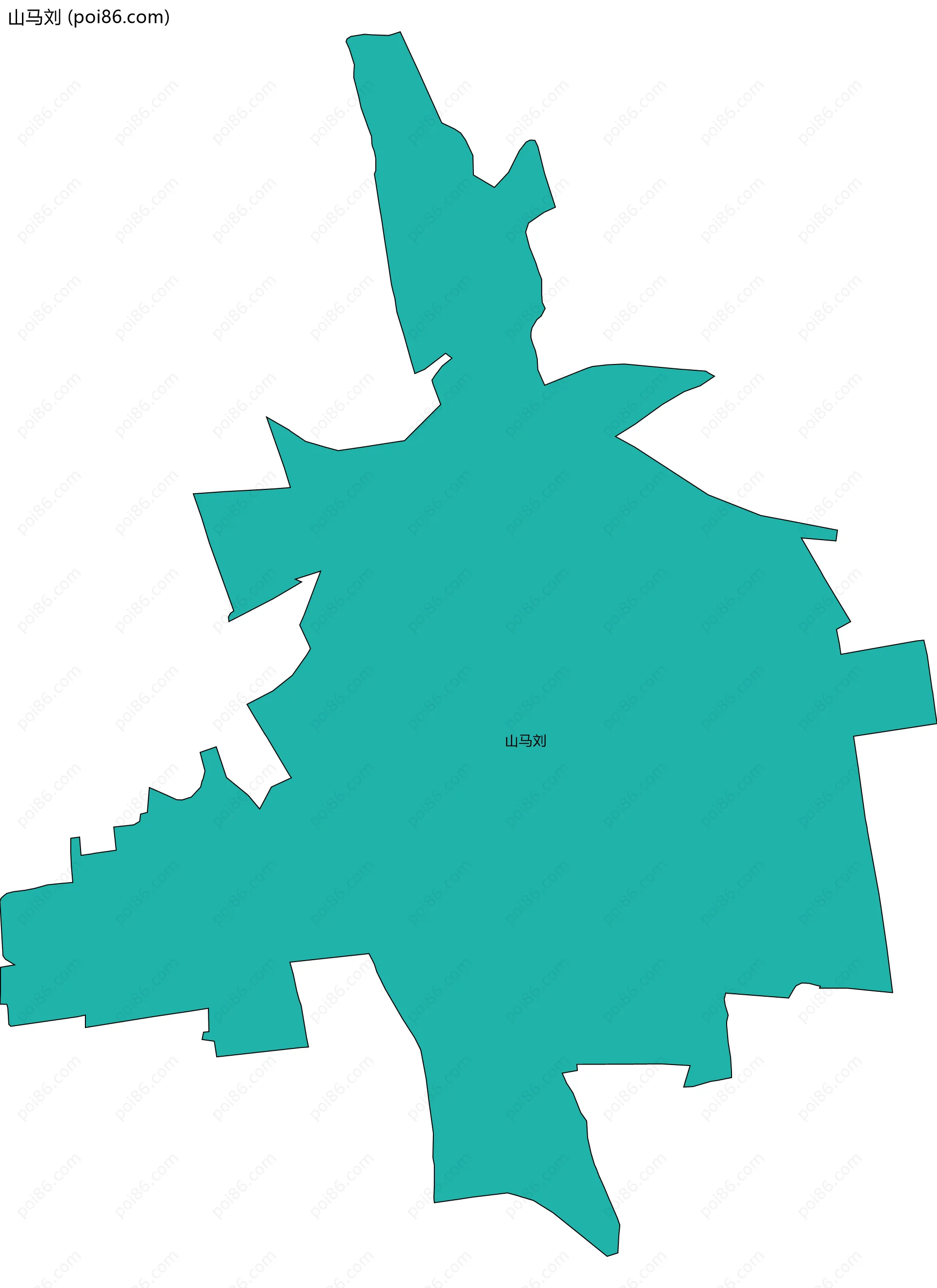 山马刘边界地图