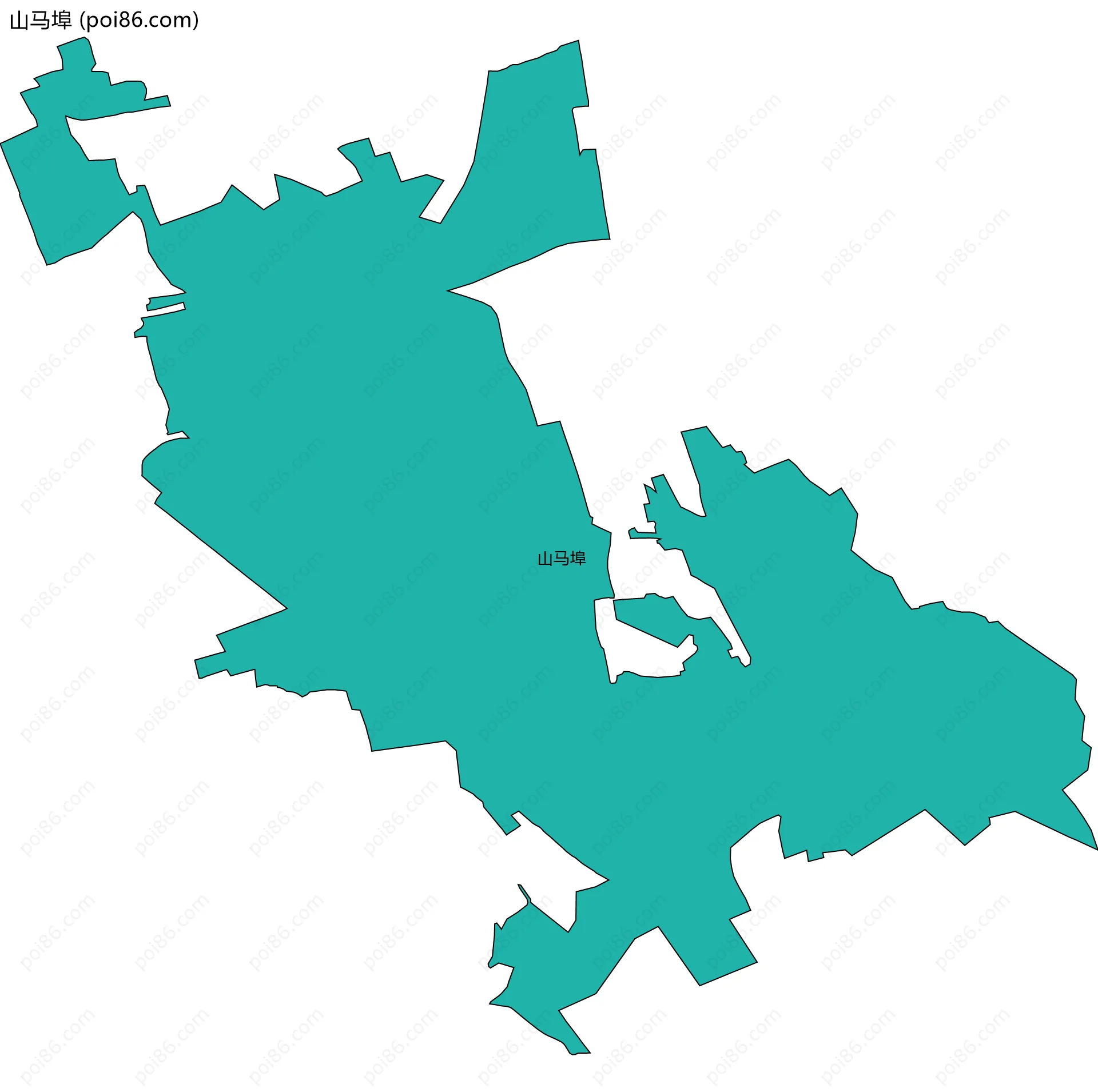 山马埠边界地图