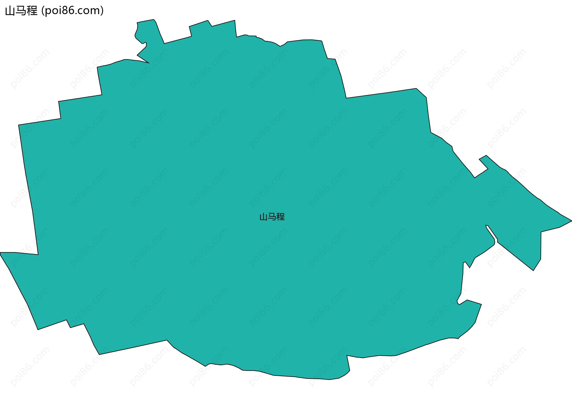 山马程边界地图
